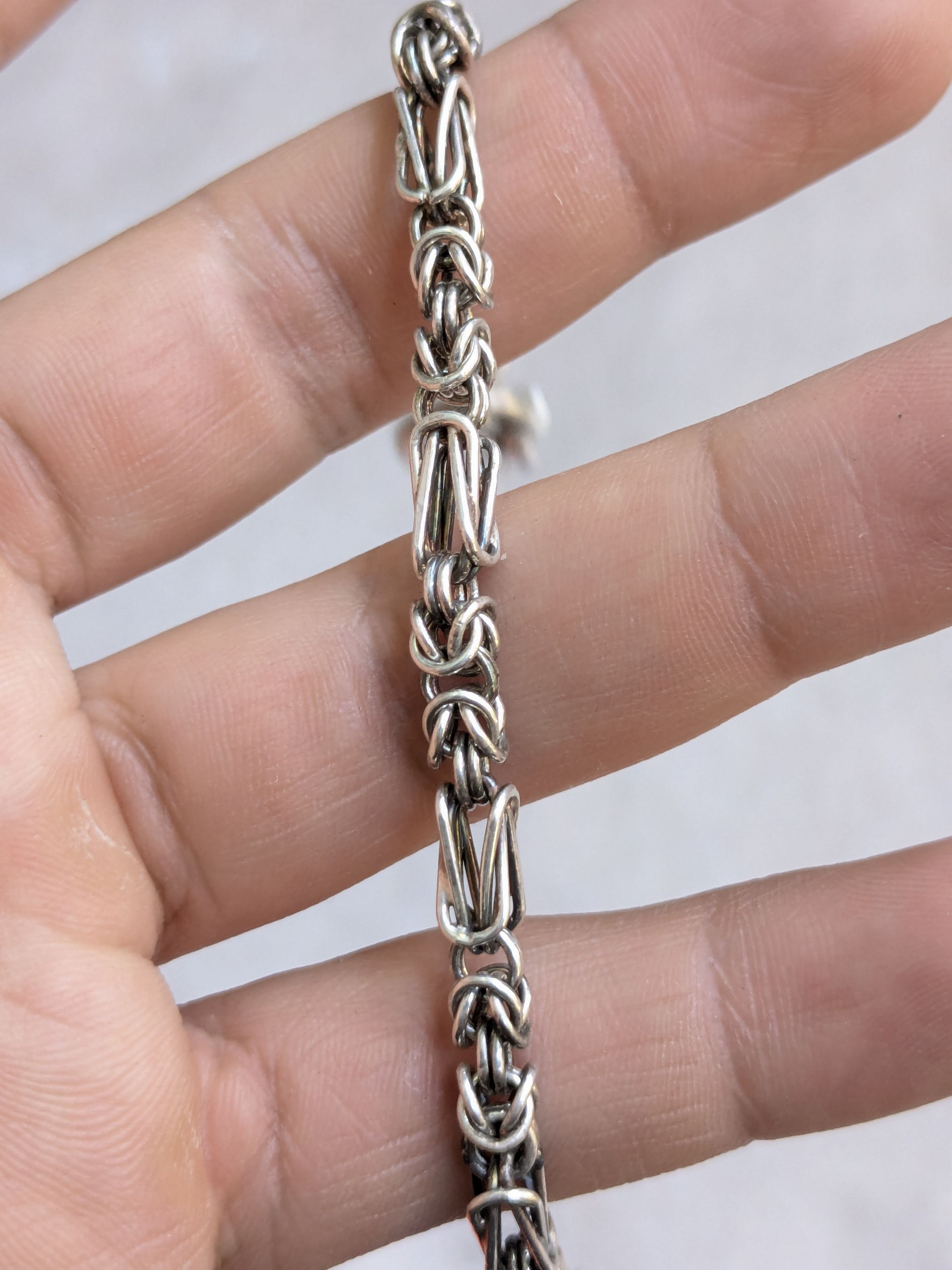 Jewelry Veronese Sterling Silver Byzantine Bracelet 8" Italy Size ONE SIZE - 12 Thumbnail