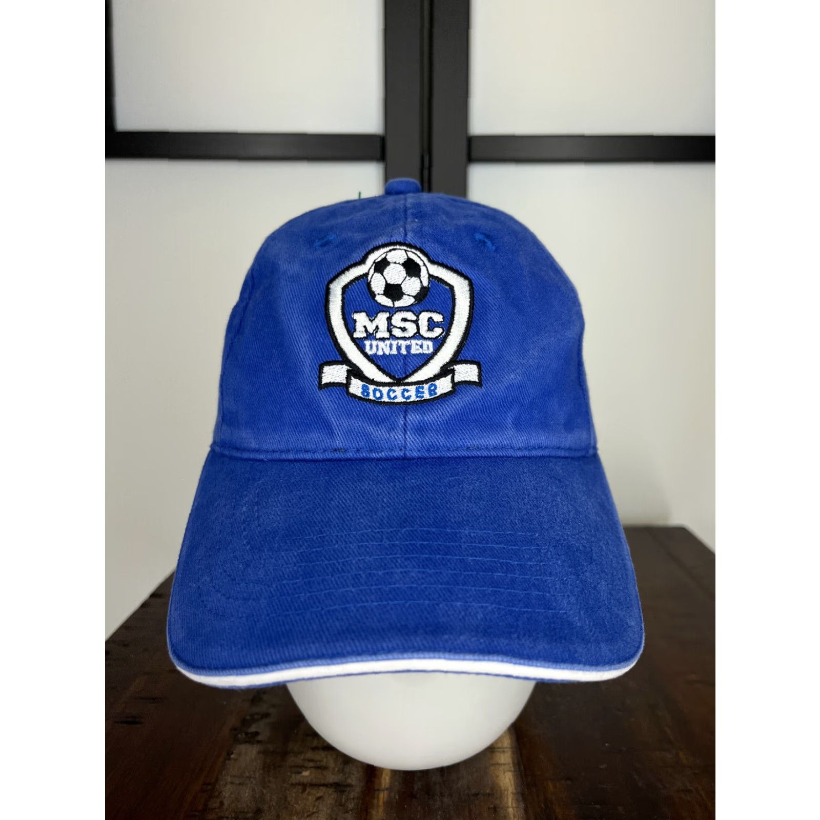 Vintage Sportsman MSC Mesa United Soccer Club Hat Cap Strap Back Adult One Size Blue 100% Cotton Size ONE SIZE - 2 Thumbnail