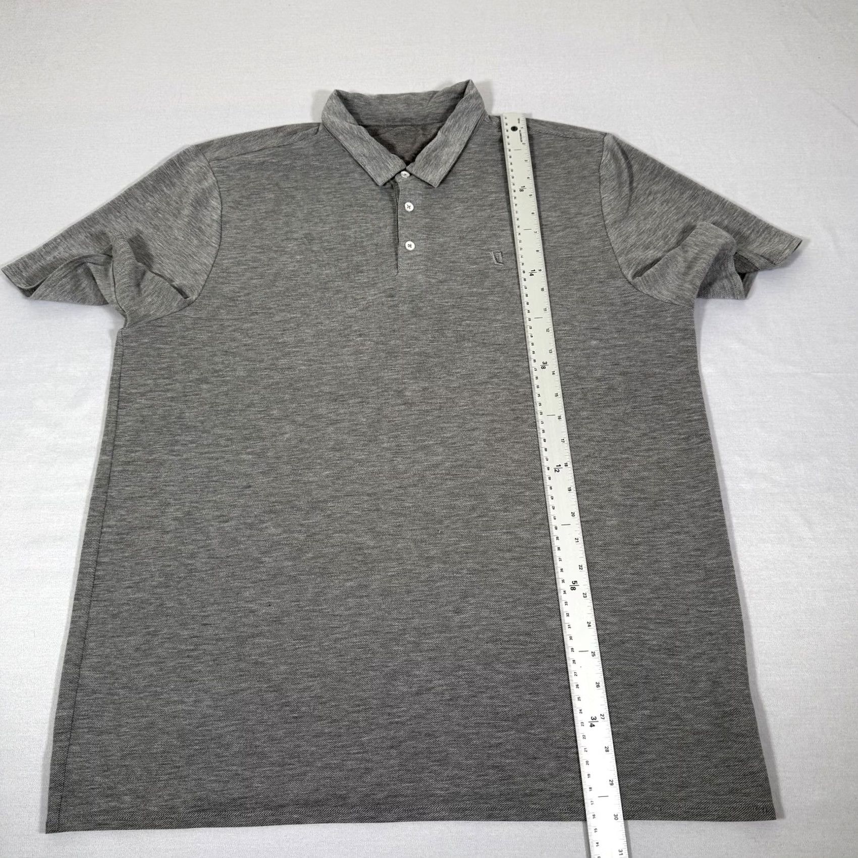 Vuori Vuori Polo Shirt Mens XL Gray Stretch Jersey Casual Short Sleeve Collared Size US XL / EU 56 / 4 - 6 Thumbnail