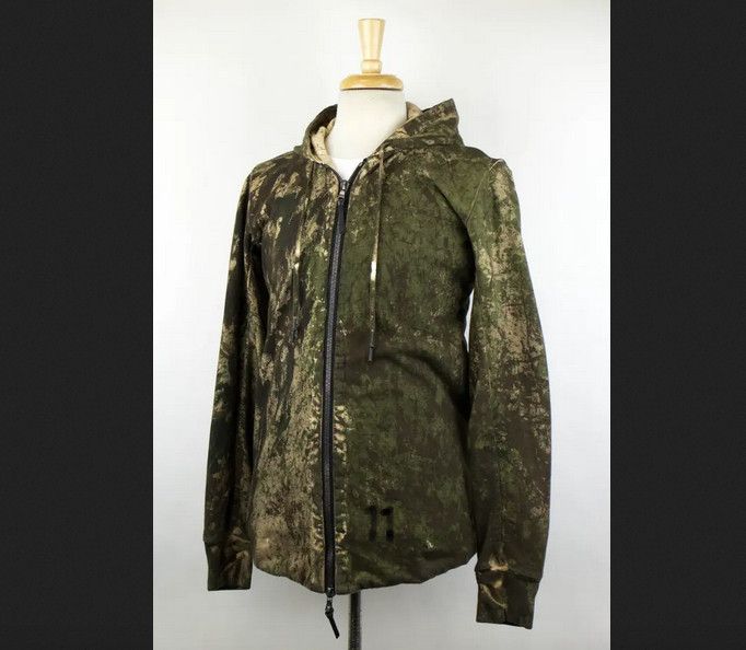 11 By Boris Bidjan Saberi Green Cotton Camouflage Hooded Sweater Size L Size US L / EU 52-54 / 3 - 3 Thumbnail