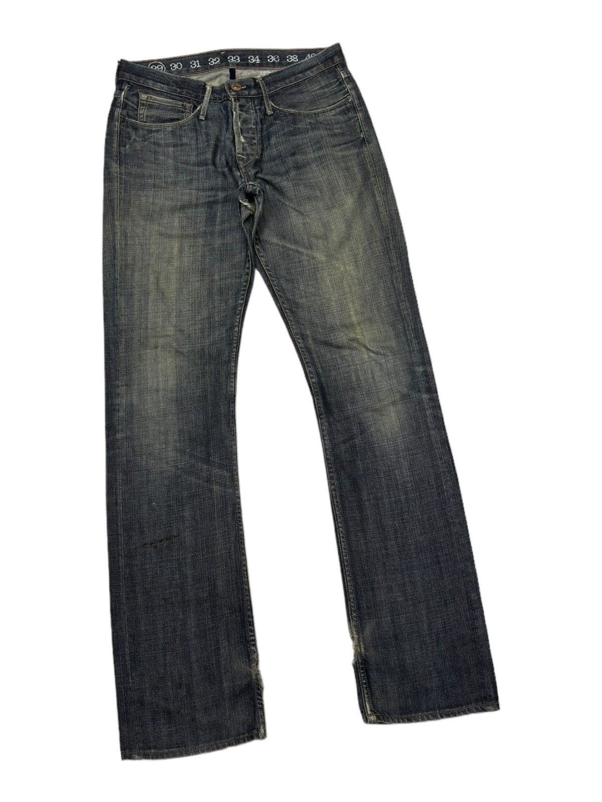 If Six Was Nine JAPANESE AVANT GARDE STYLE DENIM DISTRESSED STRAIGHT CUT Size US 30 / EU 46 - 2 Thumbnail