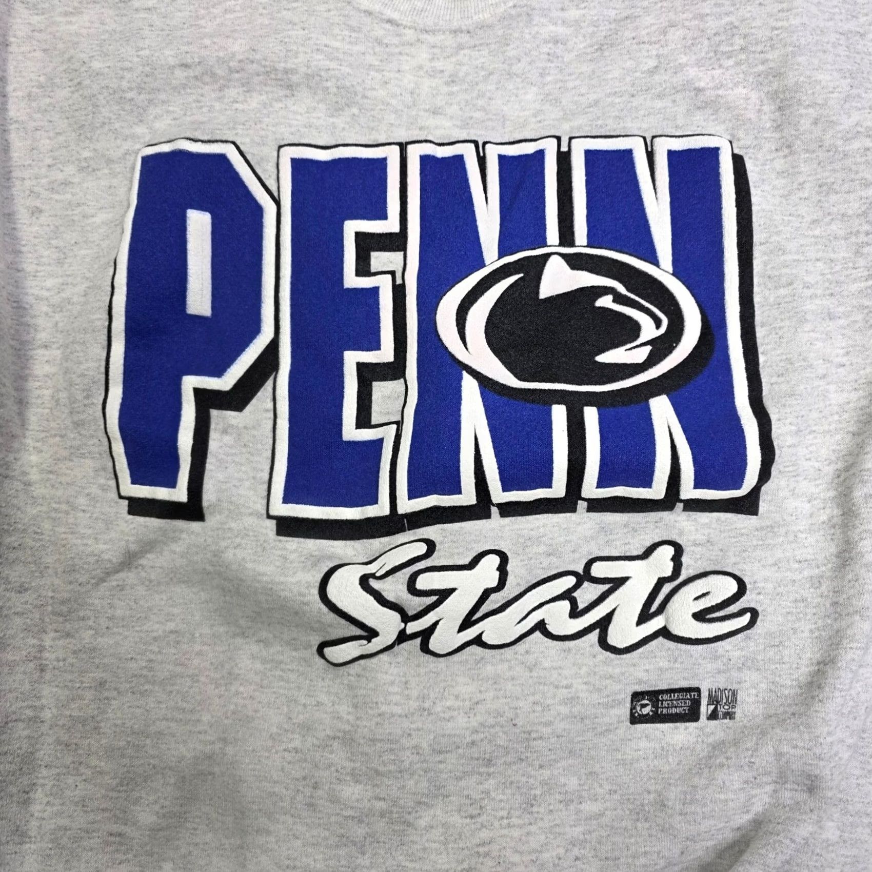 Lee VINTAGE Lee Penn State Nittany Lions Gray Crewneck Sweatshirt Big Print Large Size US L / EU 52-54 / 3 - 4 Thumbnail
