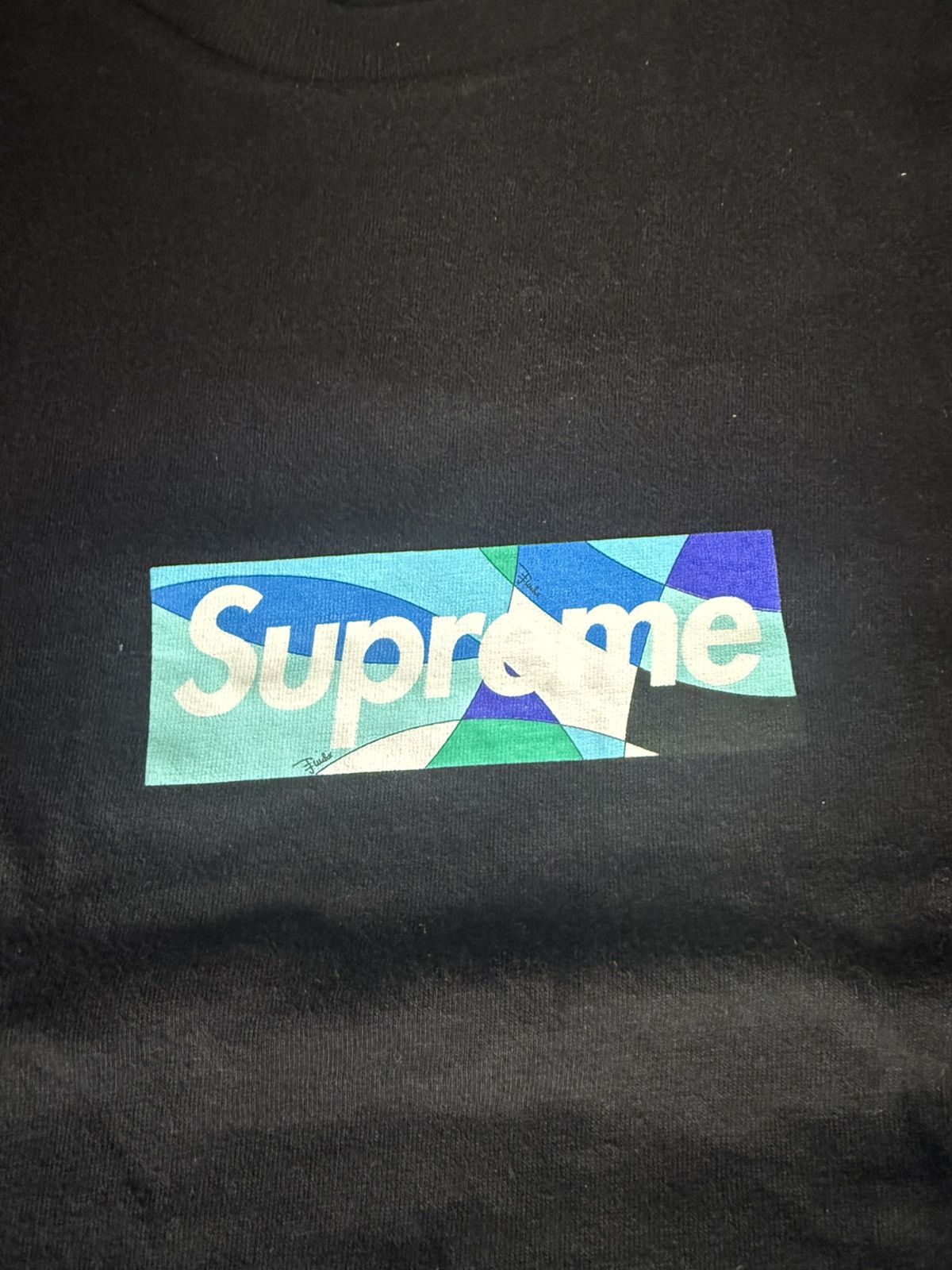 Supreme Emilio Pucci Box Logo Tee XL black