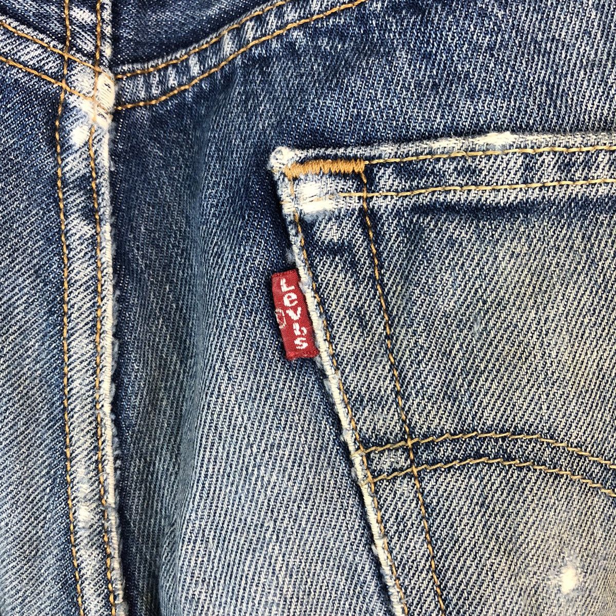 Levi's 501 Levis Blue Distressed ripped Denim Pants #A1443 Size US 30 / EU 46 - 20 Thumbnail