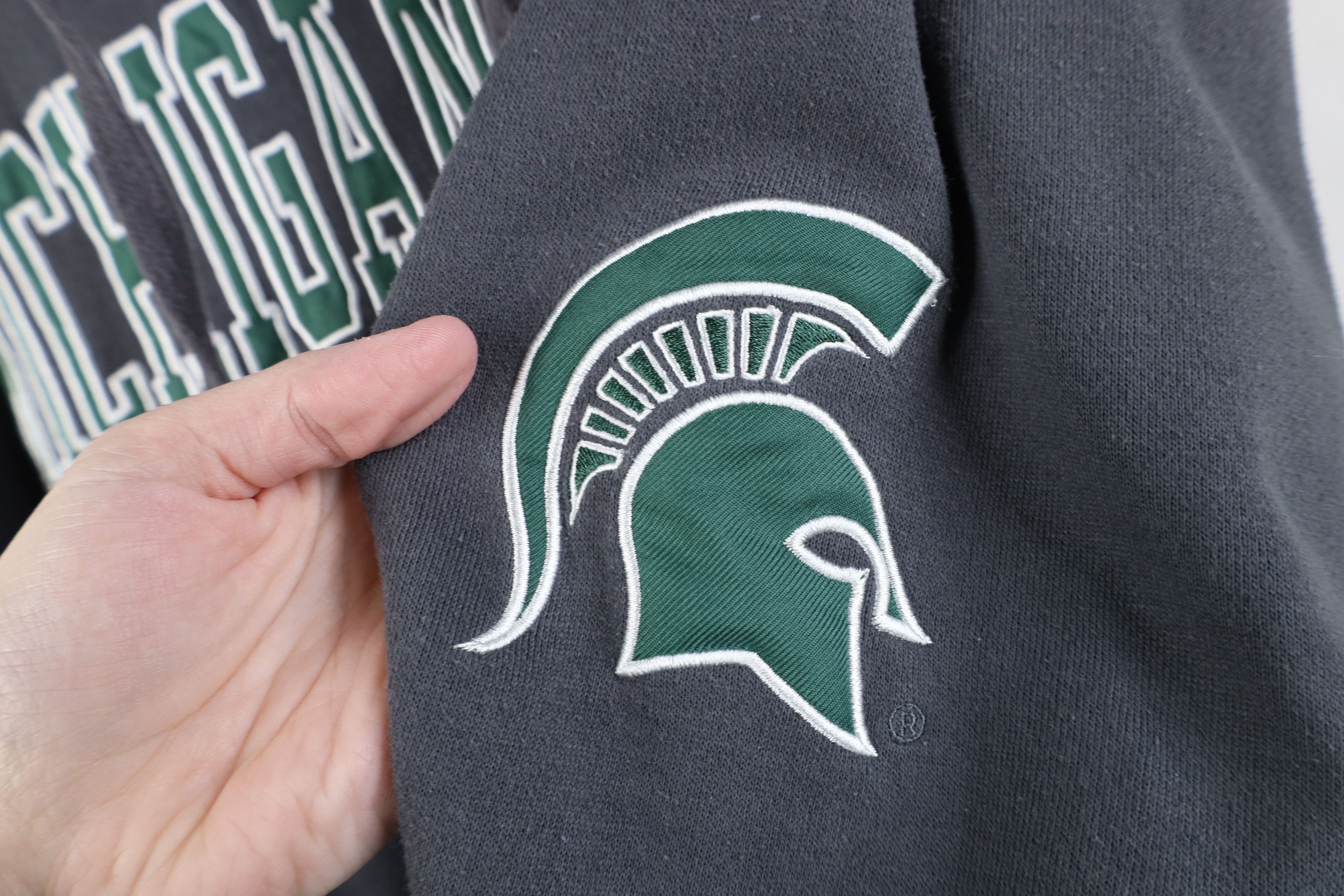 Vintage Vintage Michigan State University Hoodie Sweatshirt Gray Size US XXL / EU 58 / 5 - 4 Thumbnail