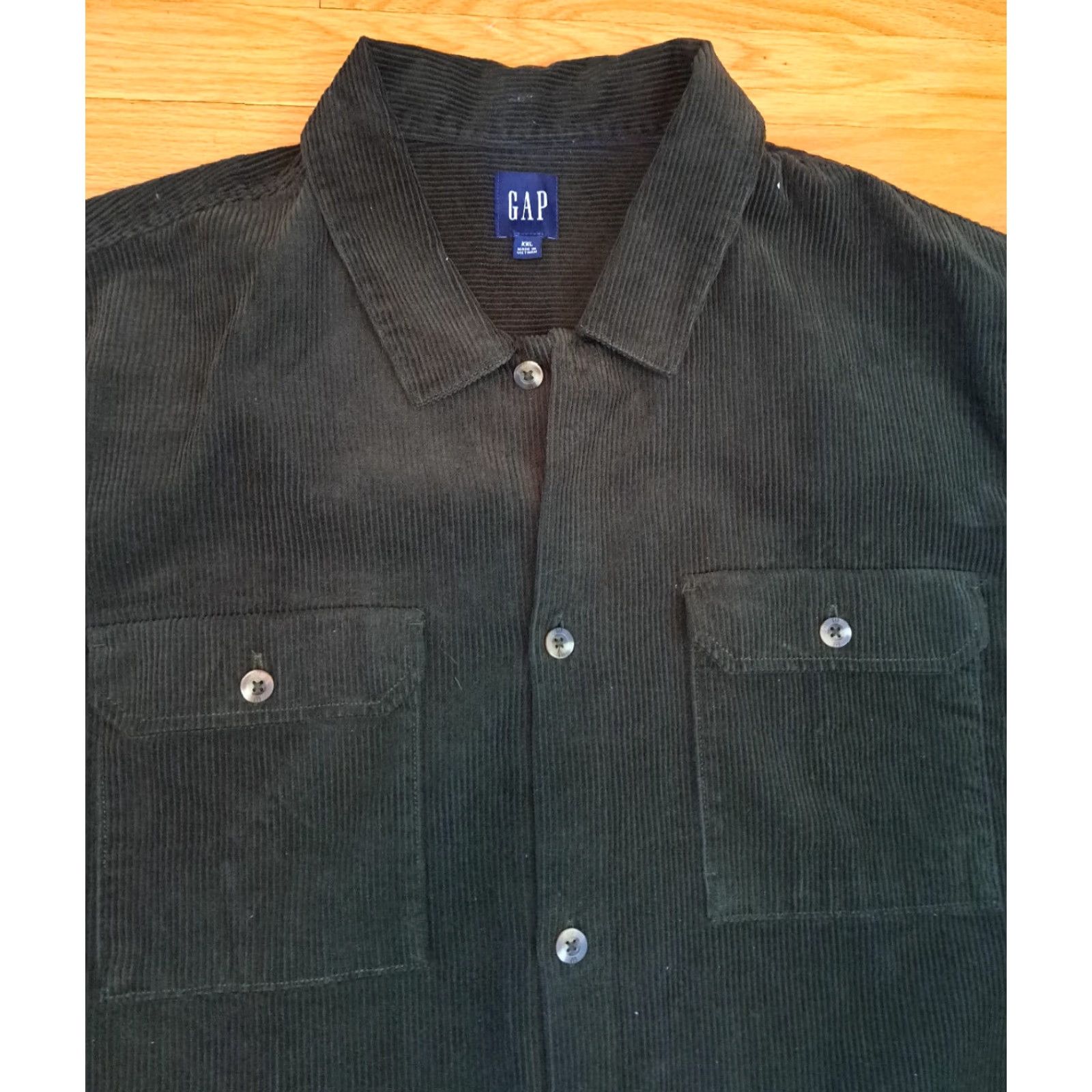 Gap VINTAGE Gap Brown Outdoor Full Button Heavy Cotton 3XL Shirt Corduroy Mens Long Sleeve Button-Up Size US XXL / EU 58 / 5 - 5 Thumbnail