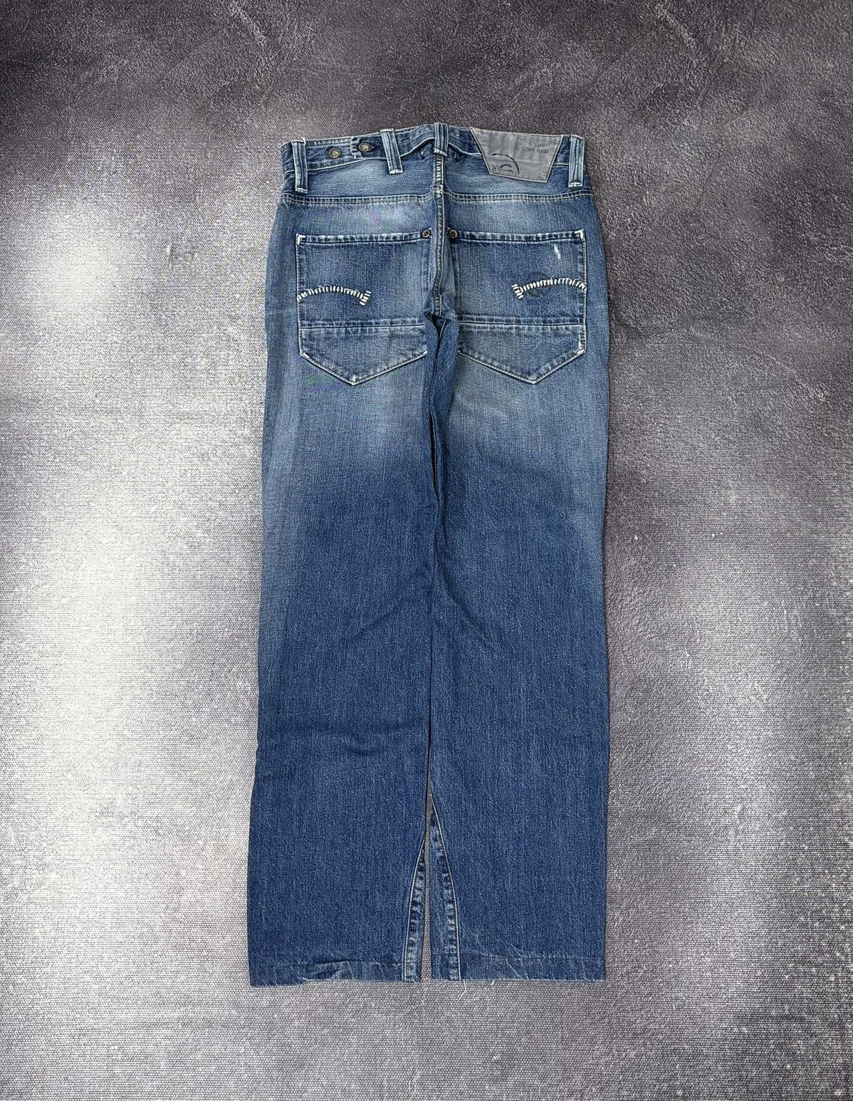 G-Star Vintage G-Star Raw Y2K Faded Blue Avant Garde Denim Jeans Size US 32 / EU 48 - 2 Thumbnail