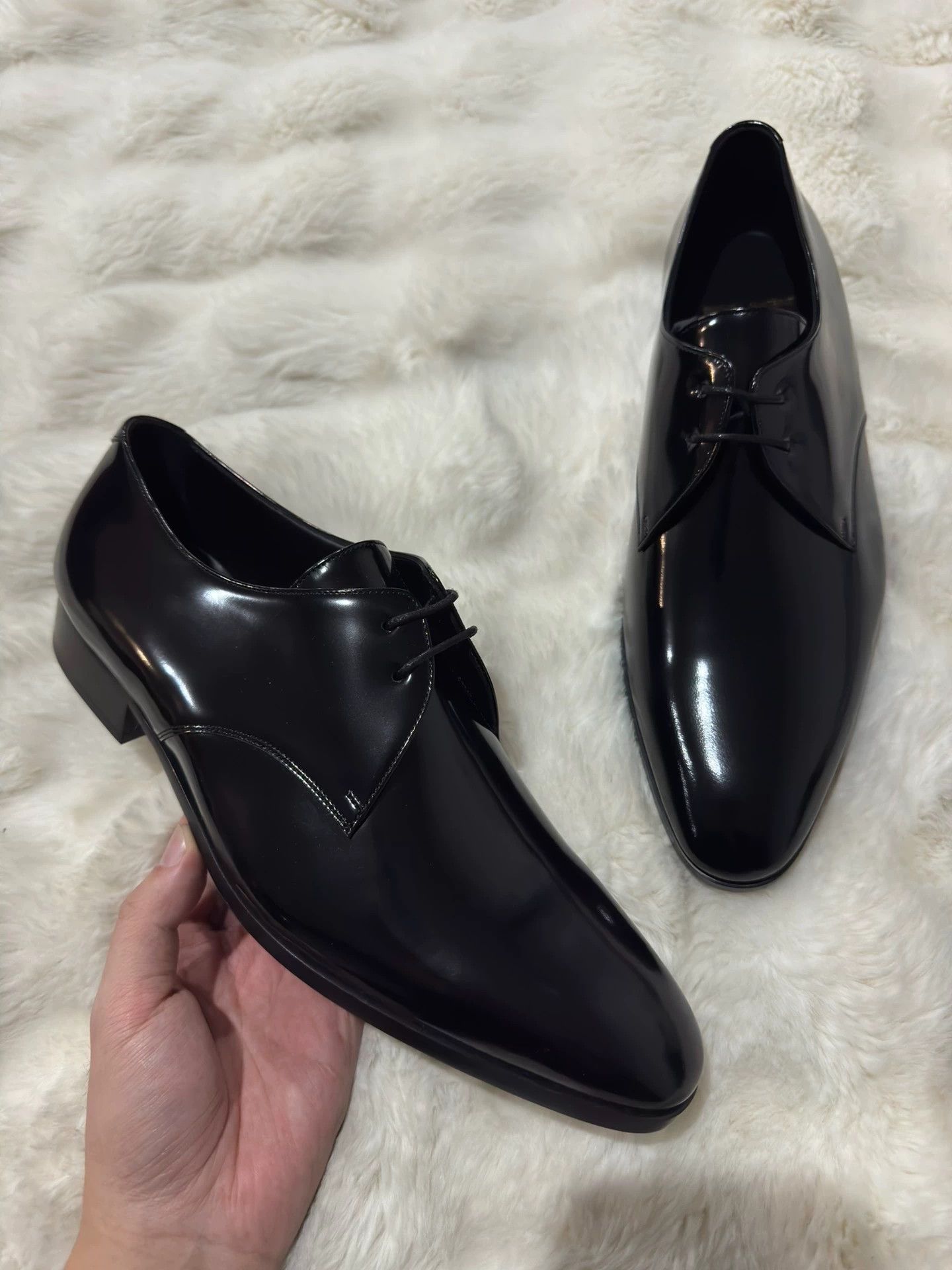 Saint Laurent Paris Saint Laurent SLP brand new men's new shiny leather shoes Size US 10 / EU 43 - 4 Thumbnail