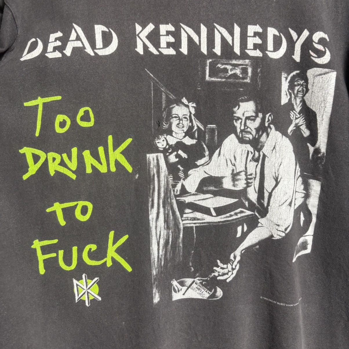 Band Tees Vintage 90s Dead Kennedys Too Drunk Too Fuck Punk Band Tee Size US L / EU 52-54 / 3 - 3 Thumbnail