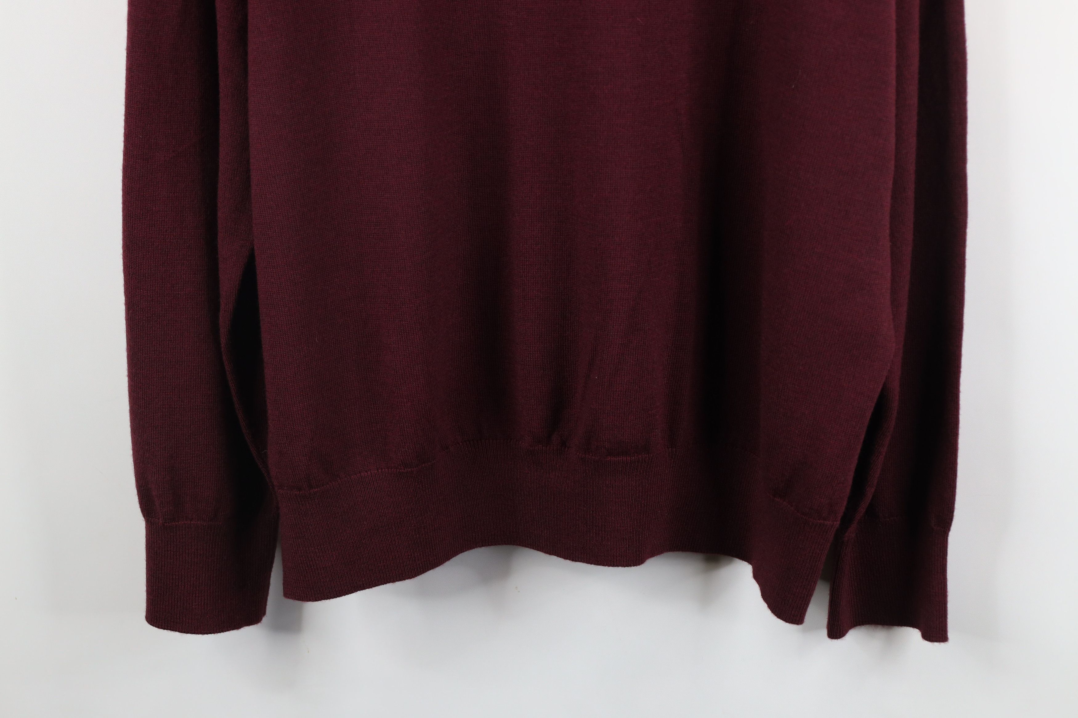 Orvis × Vintage Vintage Orvis Wool Knit Half Zip Pullover Sweater Maroon Size US L / EU 52-54 / 3 - 3 Thumbnail