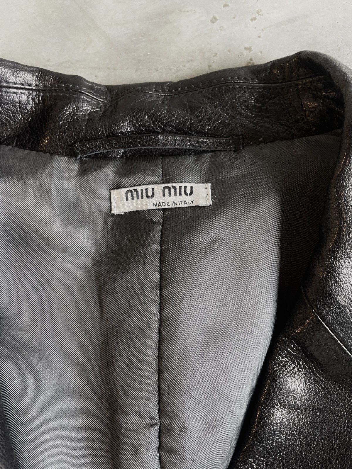 Miu Miu LONG LEATHER MIU MIU JACKET Size S / US 4 / IT 40 - 6 Thumbnail
