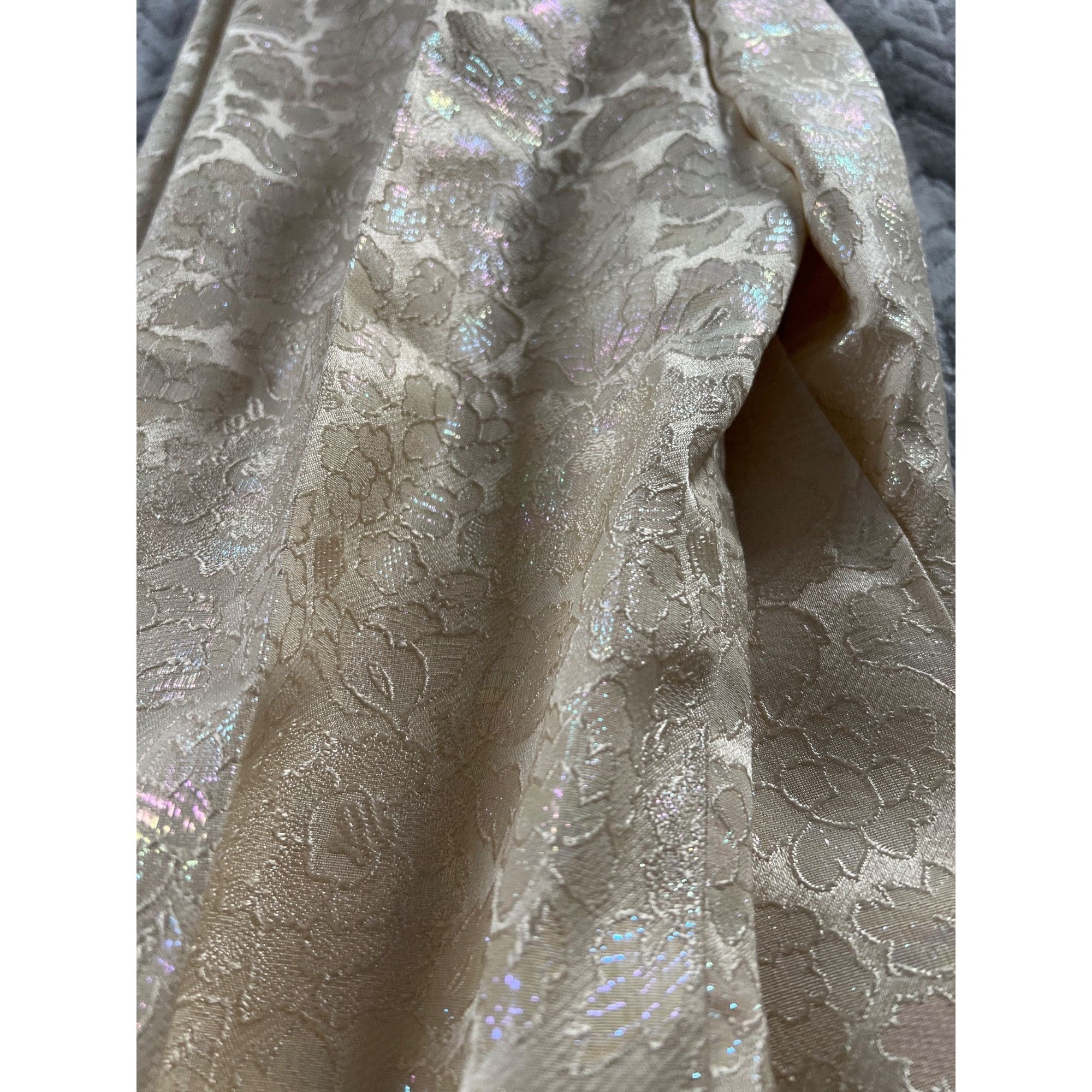 Other Vintage 2-Piece Ivory Brocade Sleeveless Top & slacks With Size M / US 6-8 / IT 42-44 - 18 Thumbnail