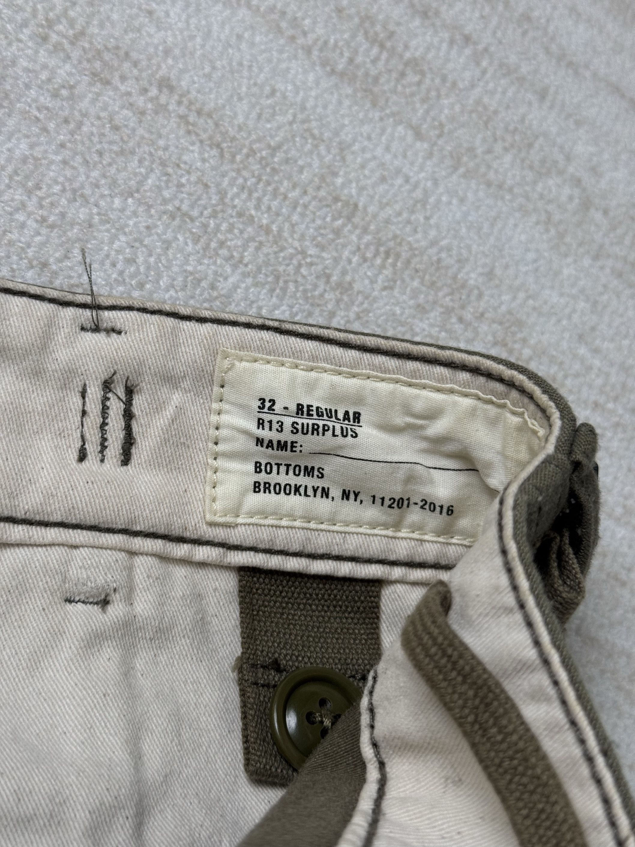 R13 UNWORN* R13 MARK MILITARY CARGO PANTS Vintage Olive Size US 32 / EU 48 - 6 Thumbnail