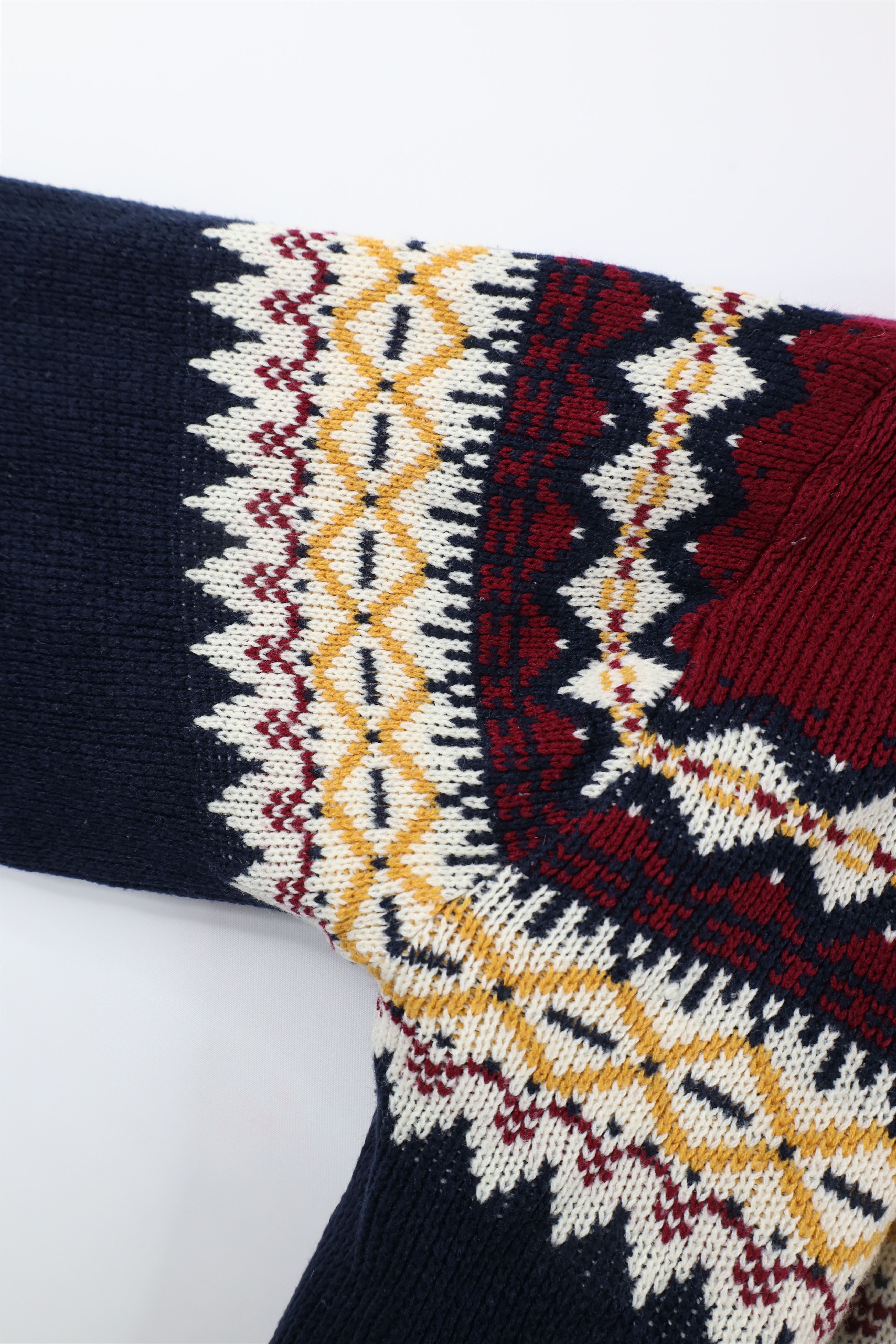 Vintage Vintage 70s Streetwear Rainbow Fair Isle Knit Sweater Size L / US 10 / IT 46 - 4 Thumbnail