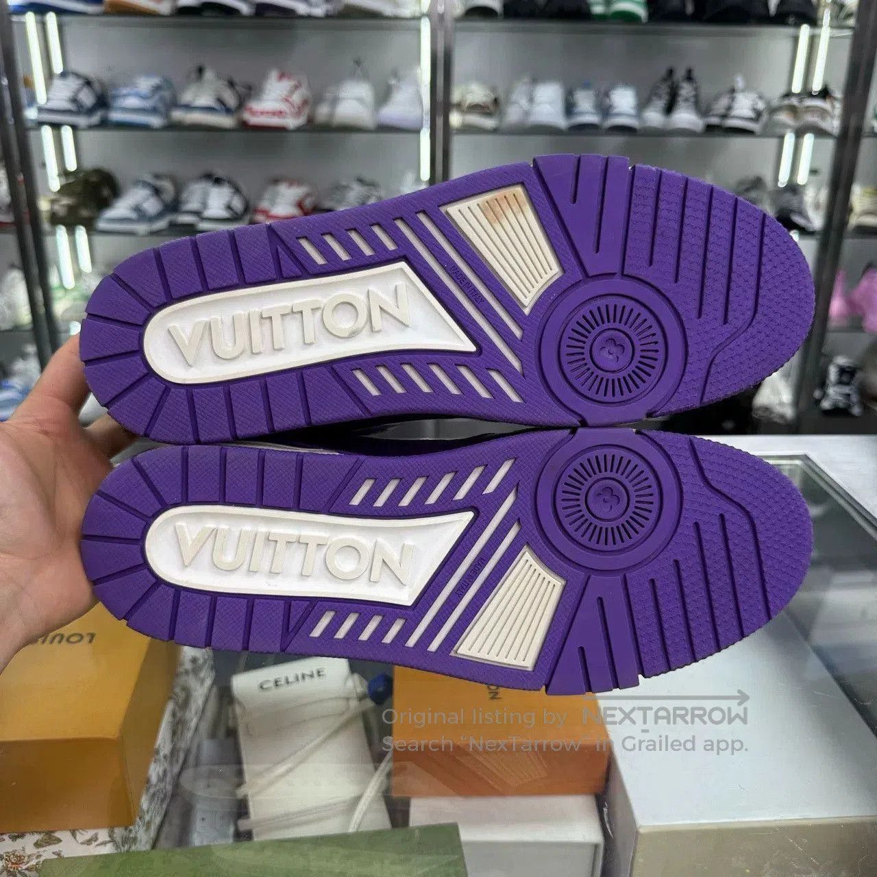 Louis Vuitton LV TRAINER White Purple. Size US 11.5 / EU 44-45 - 7 Thumbnail