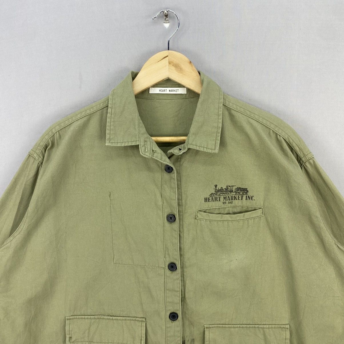 Flannel Heart Market Baggy Button Up Jacket Size M / US 6-8 / IT 42-44 - 7 Thumbnail
