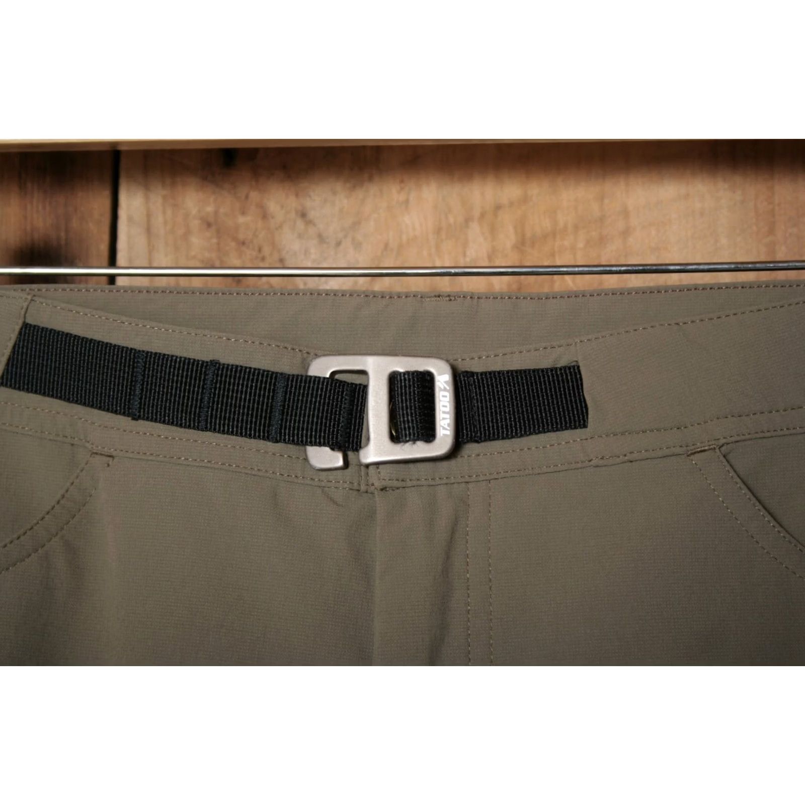 Vintage TATOO Stone Brown Stretch Nylon Blend Hiking Shorts Men's M Sz. M Cargo Nylon/Elastane Blend Brown Hiking Shorts Mens Gear Size US 31 - 5 Thumbnail