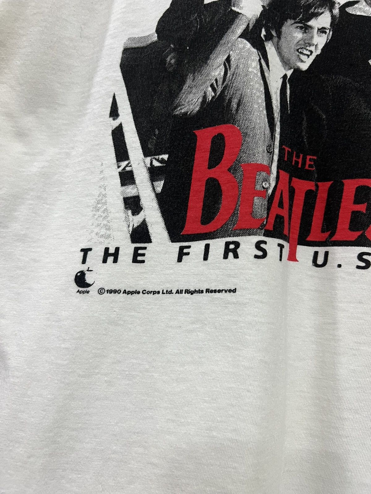 Band Tees × Vintage Vintage 90s The Beatles ‘First US Visit’ Boxy Tshirt Size US L / EU 52-54 / 3 - 3 Thumbnail