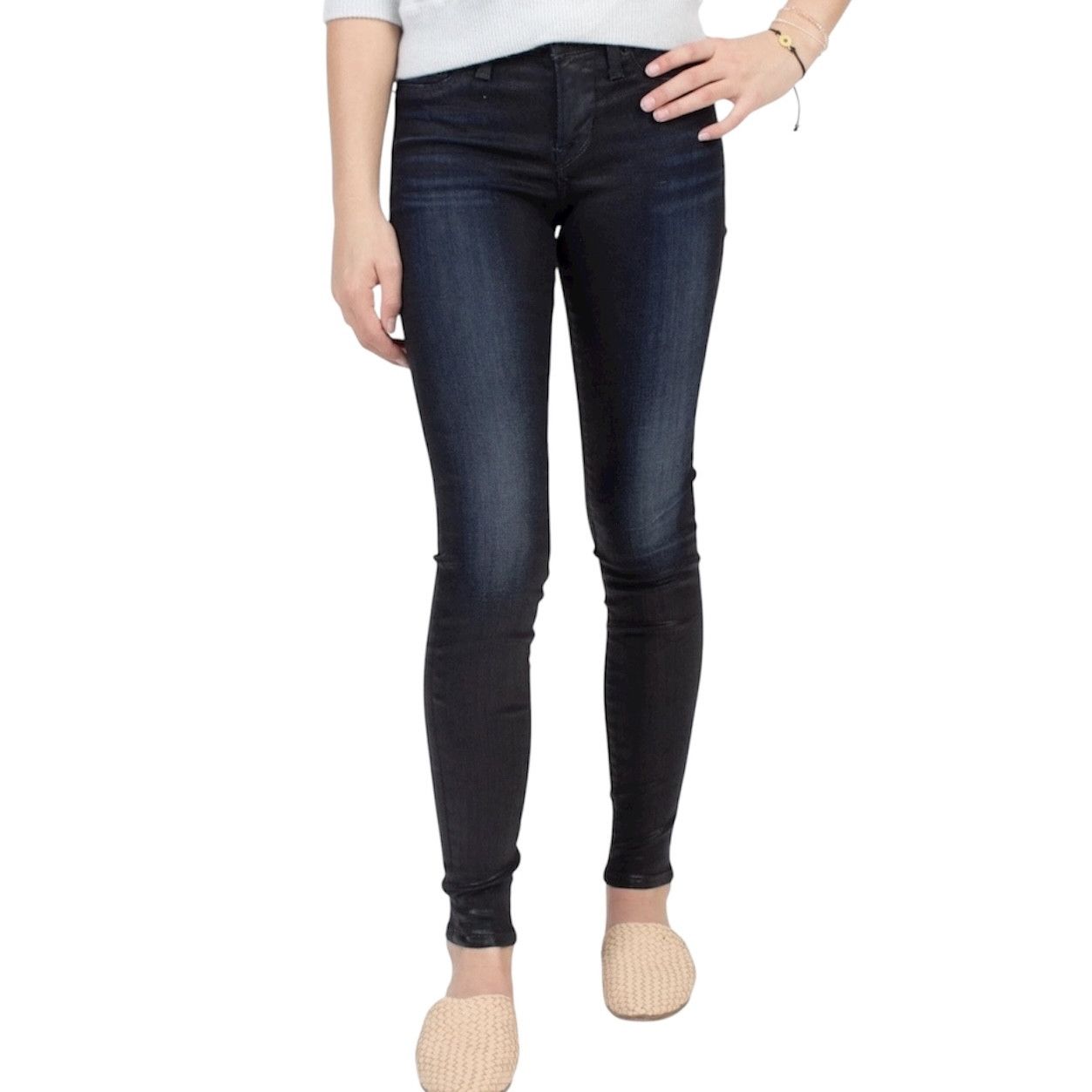 Lucky Brand Lucky Brand Coated Legging Skinny Jeans Brooke Lawndale Size 28" / US 6 / IT 42 - 1 Thumbnail