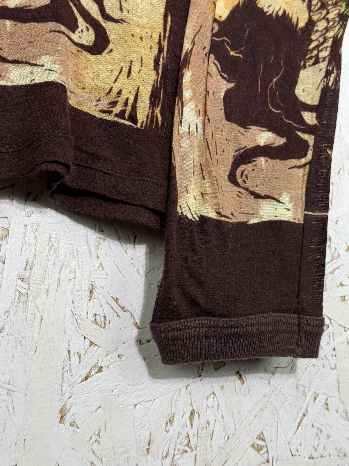 Jean Paul Gaultier 90s Jean Paul Gaultier Native Print Tattoo Mesh Top Size L Size L / US 10 / IT 46 - 5 Thumbnail