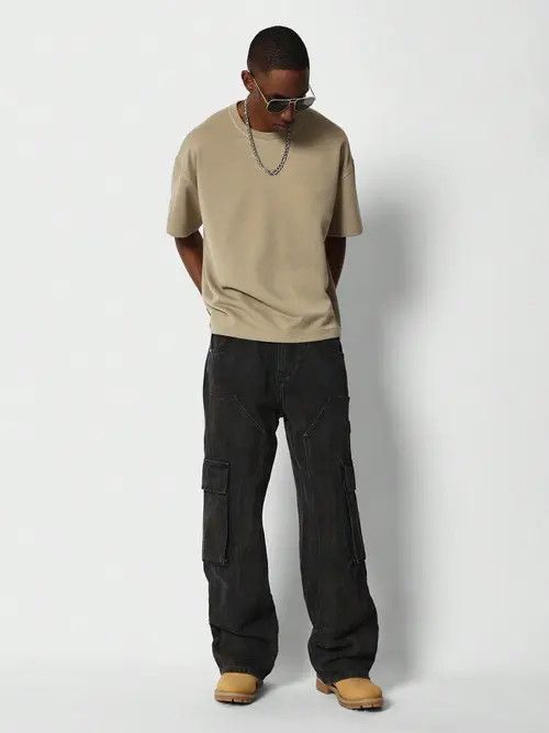 Jean Cargo Jeans Denim Baggy Washed Size US 32 / EU 48 - 3 Thumbnail