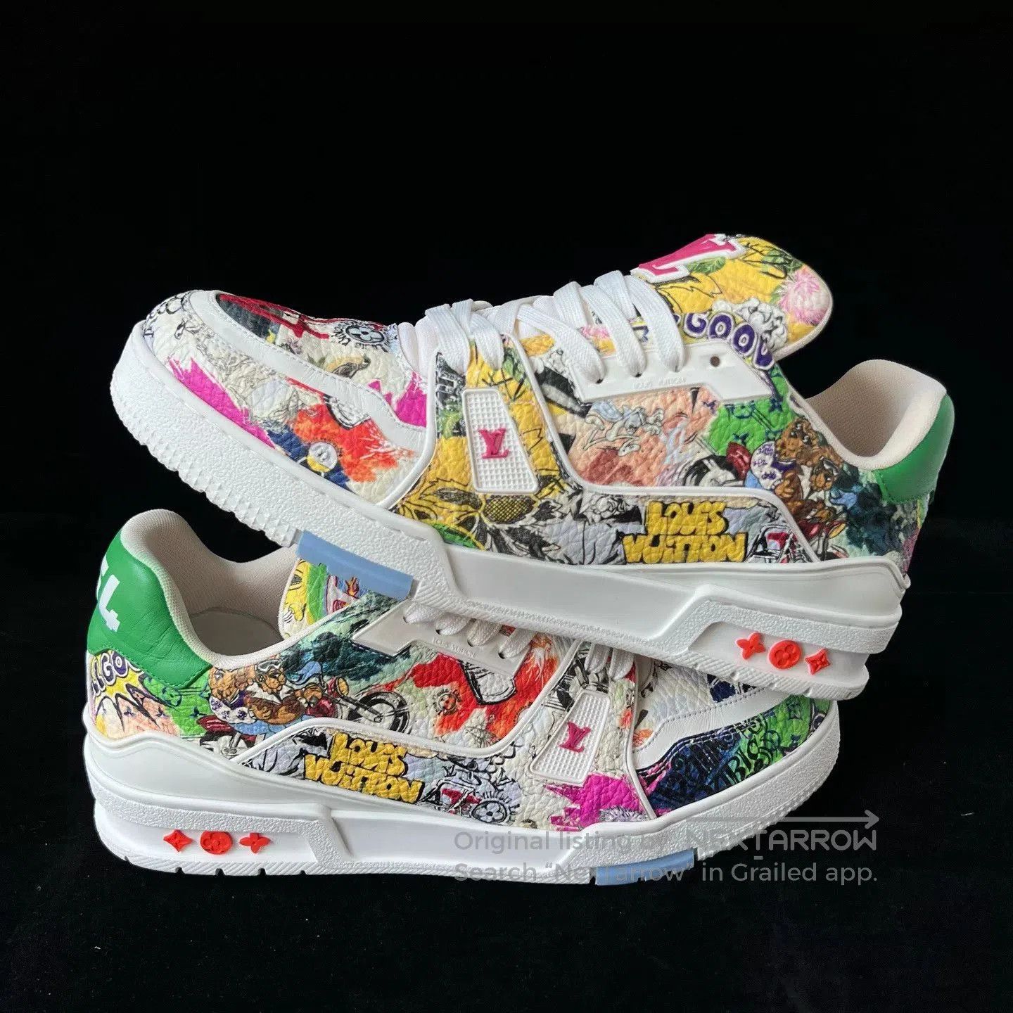 Louis Vuitton Louis Vuitton Trainer Graffiti Sneakers. Size US 8.5 / EU 41-42 - 3 Thumbnail