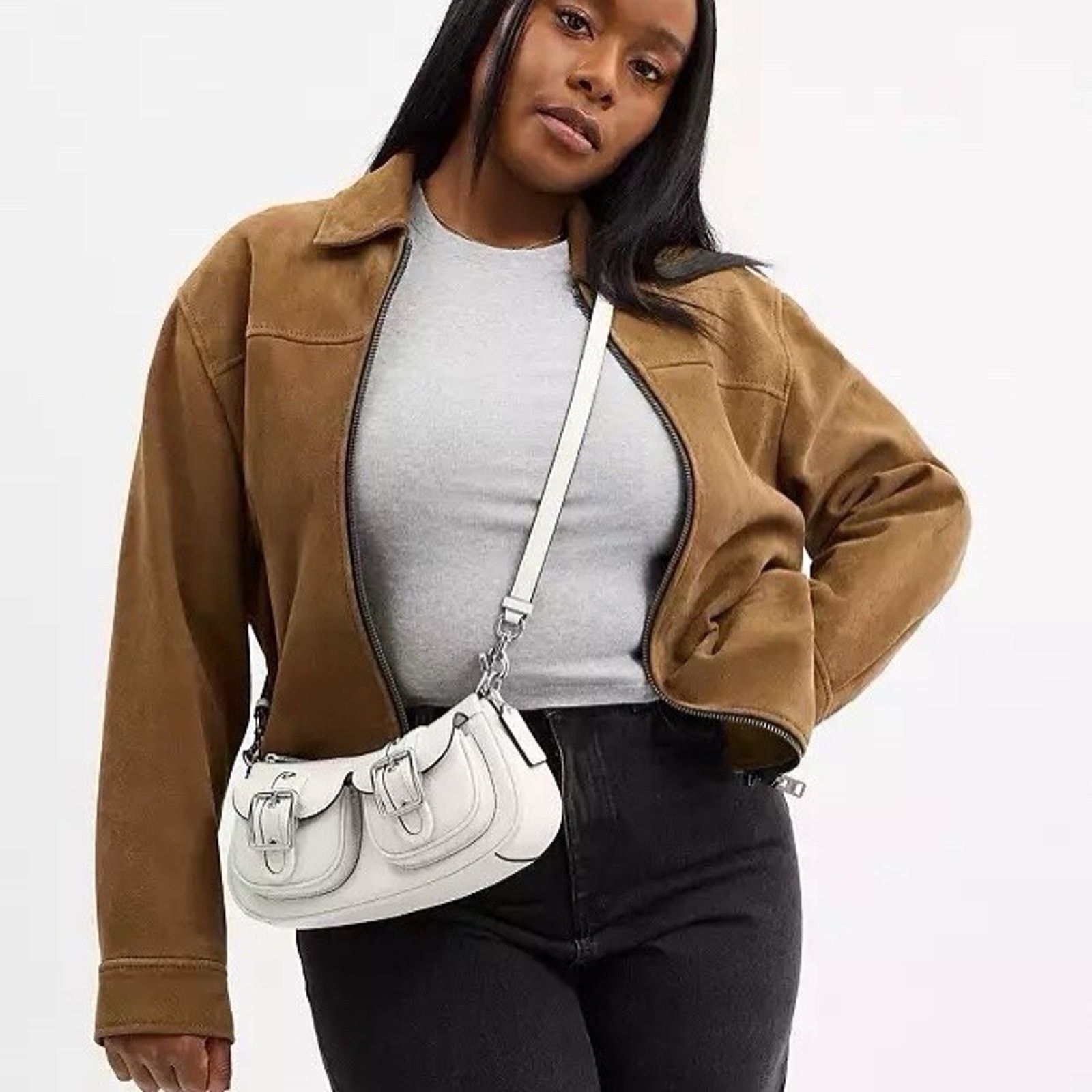 Coach NWT Coach Leather Ashton Baguette Shoulder Bag CM079 Chalk Size ONE SIZE - 9 Thumbnail