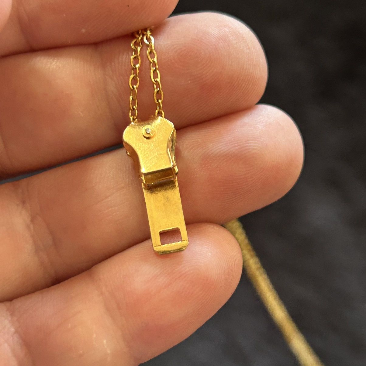 Handmade Handcrafted zipper pull novelty pendant on chain necklace Size ONE SIZE - 7 Thumbnail