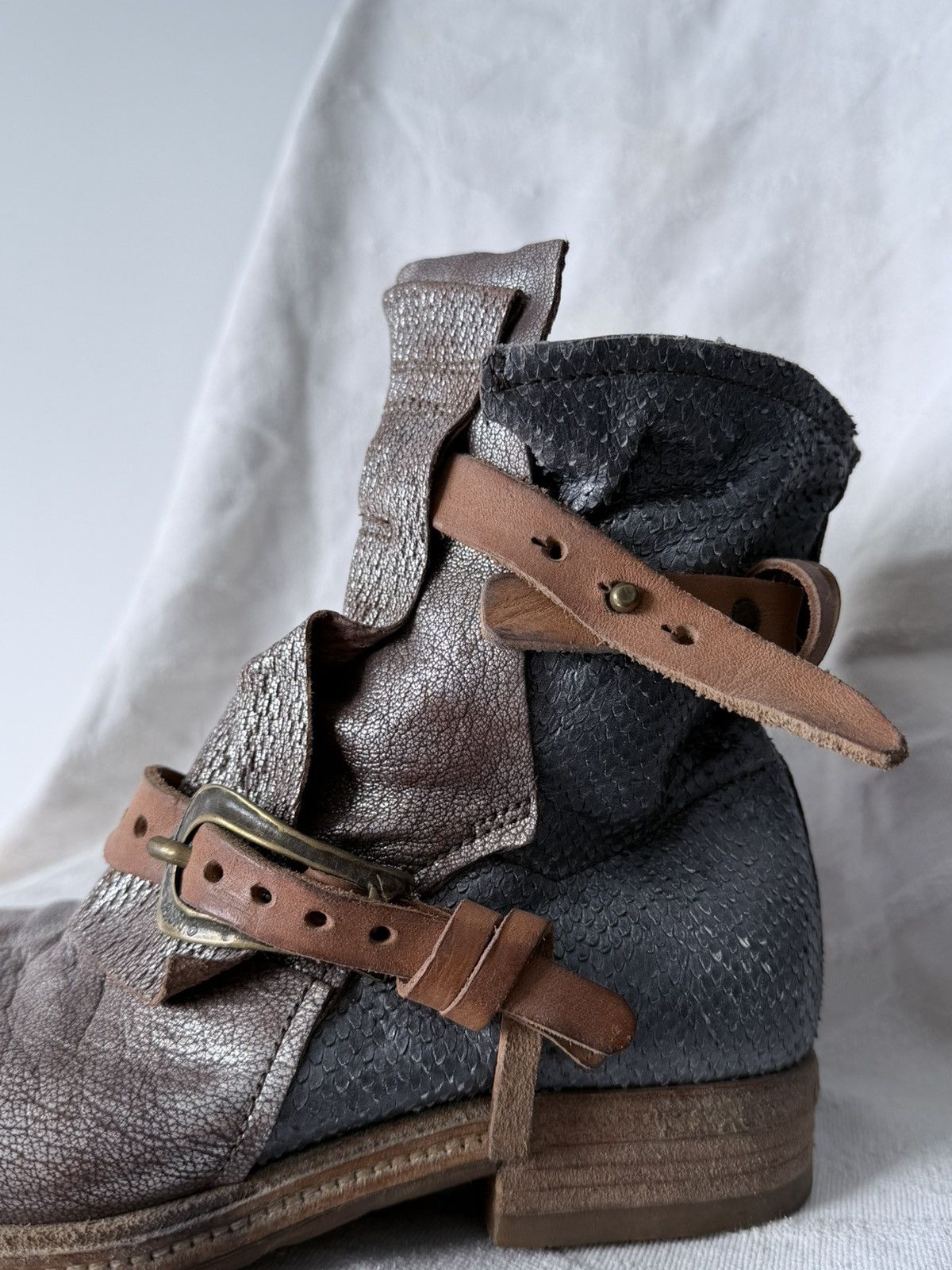A.S.98 Avant Garde A.S. 98 14th Addiction Style Leather Boots Size US 5.5 / EU 38 - 3 Thumbnail