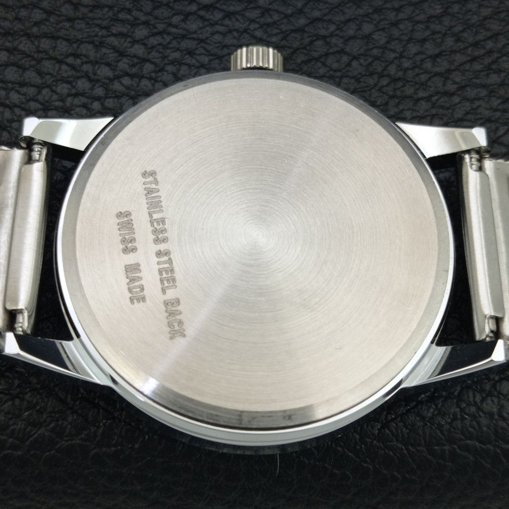 Other VINTAGE MONTINE HAND-WINDING SWISS MENS WHITE WATCH a444164 Size 38 - 8 Thumbnail