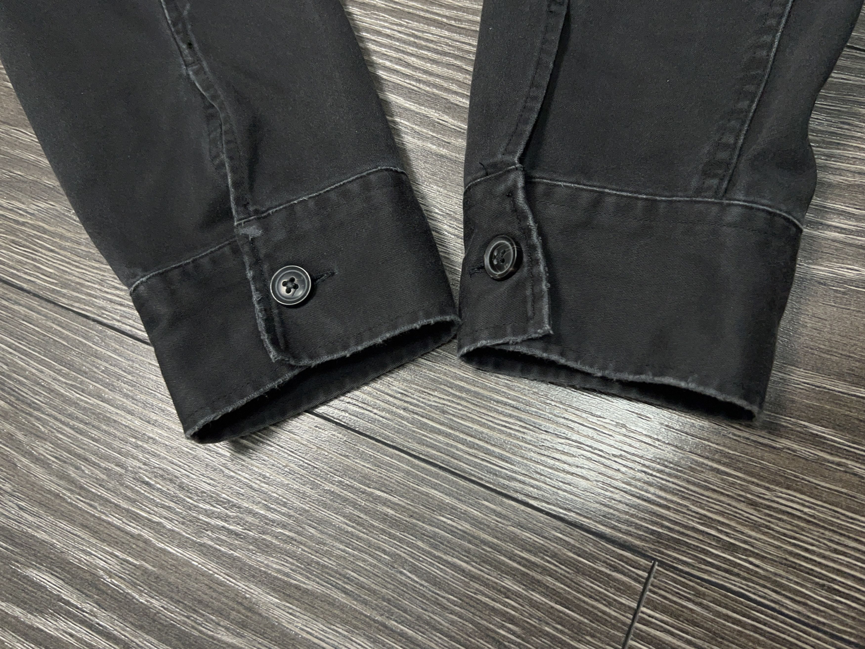 Allsaints Firebase Cotton Dark Gray Distressed Long Sleeve Shirt Size US L / EU 52-54 / 3 - 12 Thumbnail