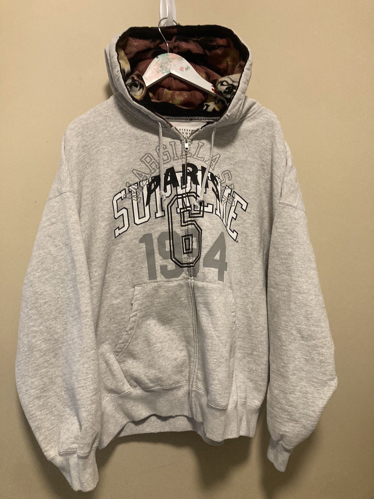 Supreme Supreme 2024ss x Maison Margela MM6 zip up grey sz L | Grailed