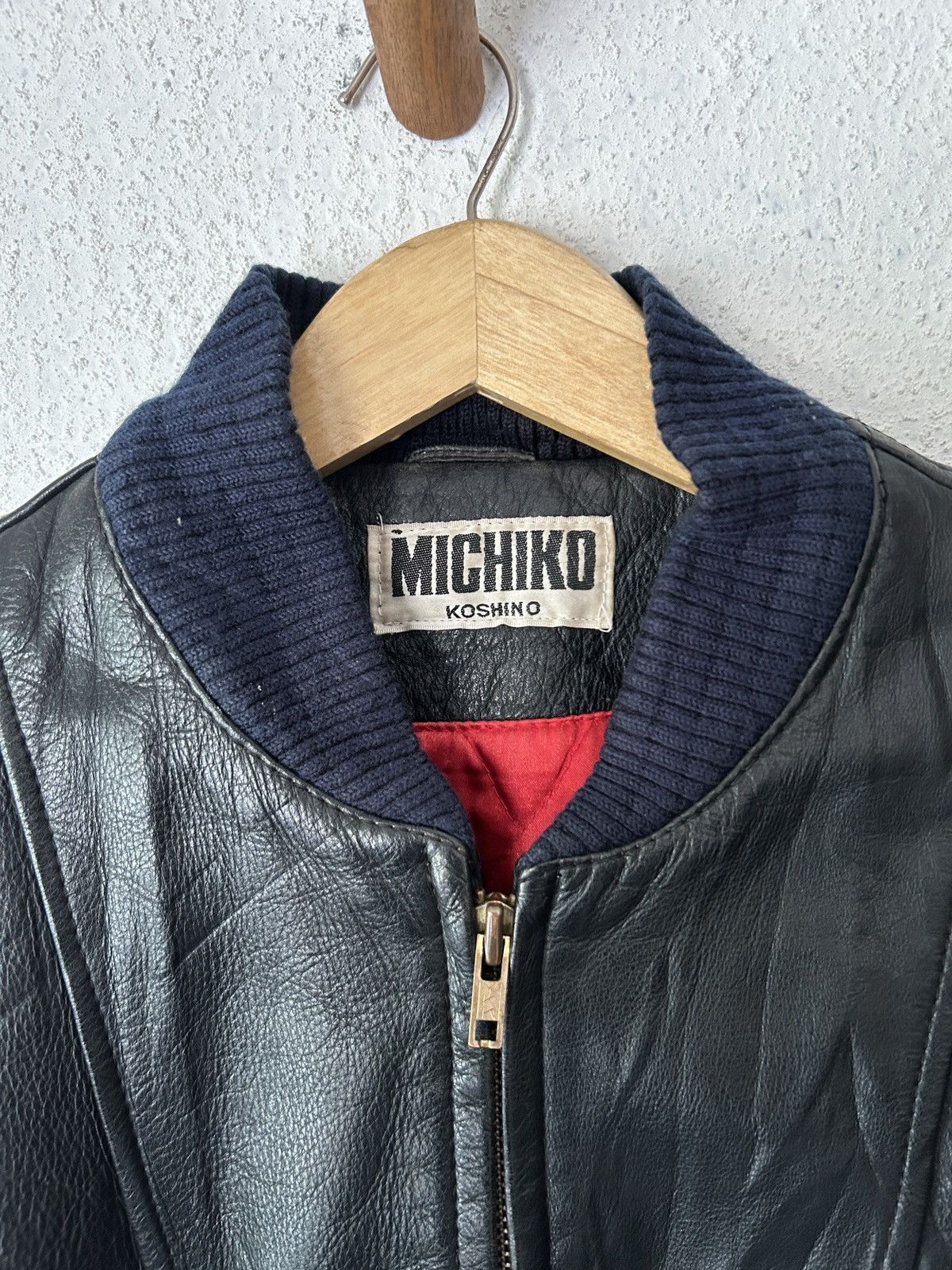 Leather × Michiko Koshino London Vintage Michiko Koshino Leather Jacket Size US S / EU 44-46 / 1 - 4 Thumbnail