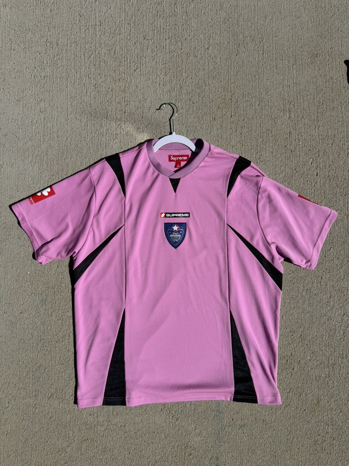 Lotto Sport × Supreme Supreme Crest Soccer Jersey Pink Size Extra