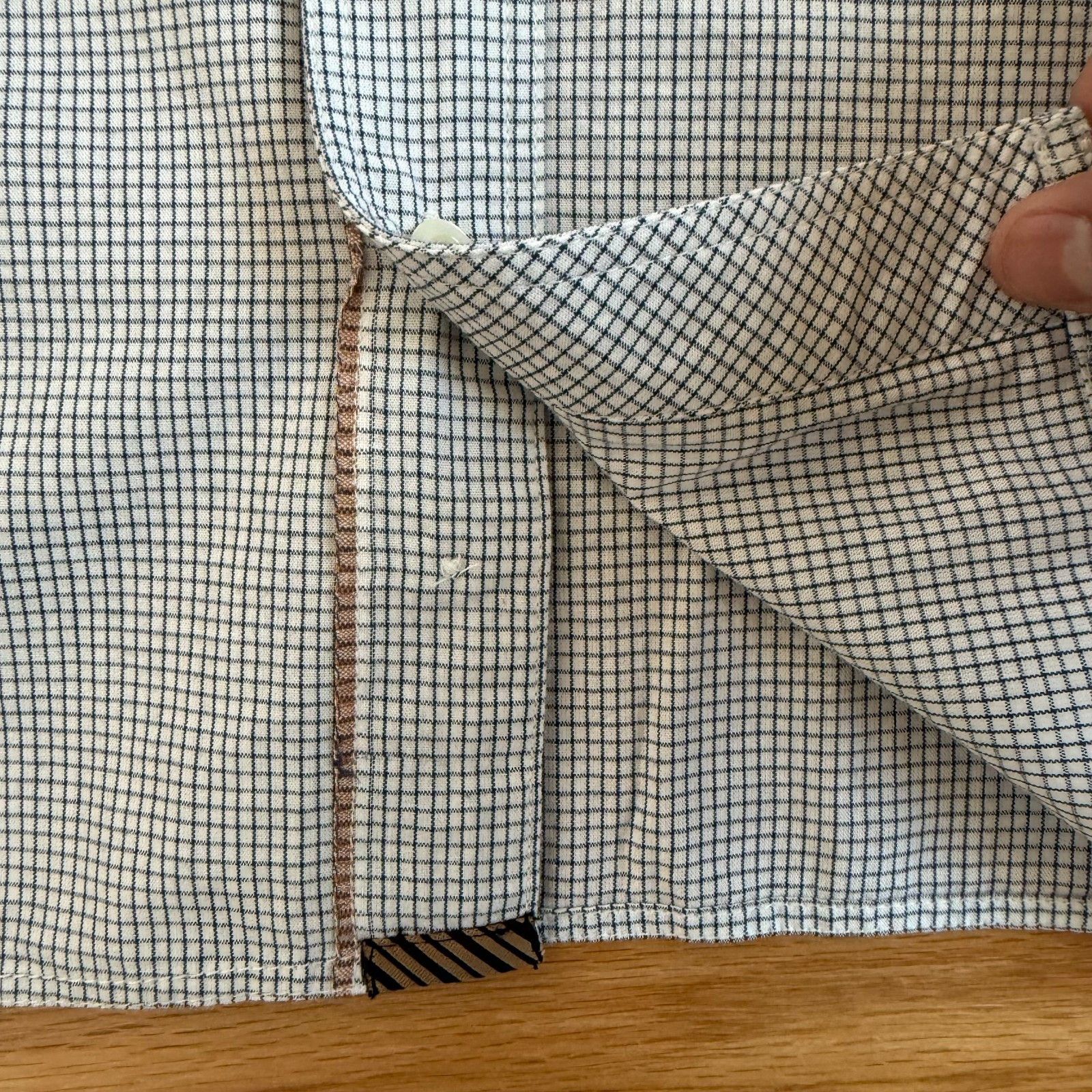 Billy Reid Billy Reid Selvedge Check Pattern S/S Button Up Shirt Size US S / EU 44-46 / 1 - 8 Thumbnail