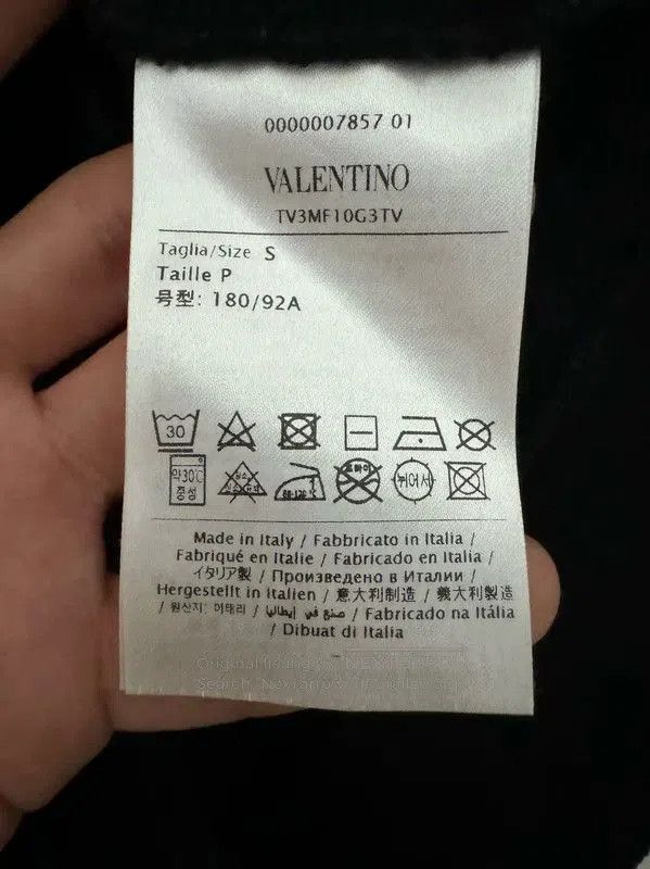 Valentino Valentino Black Cotton Logo Sweatshirt for Men . Size US S / EU 44-46 / 1 - 4 Thumbnail