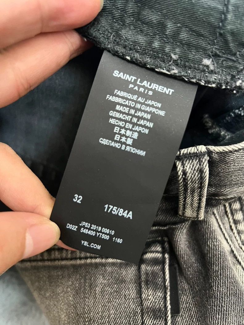 Saint Laurent Paris Saint Laurent Paris Spring/Summer 20 Cat Whisker Wash Smoky Size US 32 / EU 48 - 4 Thumbnail