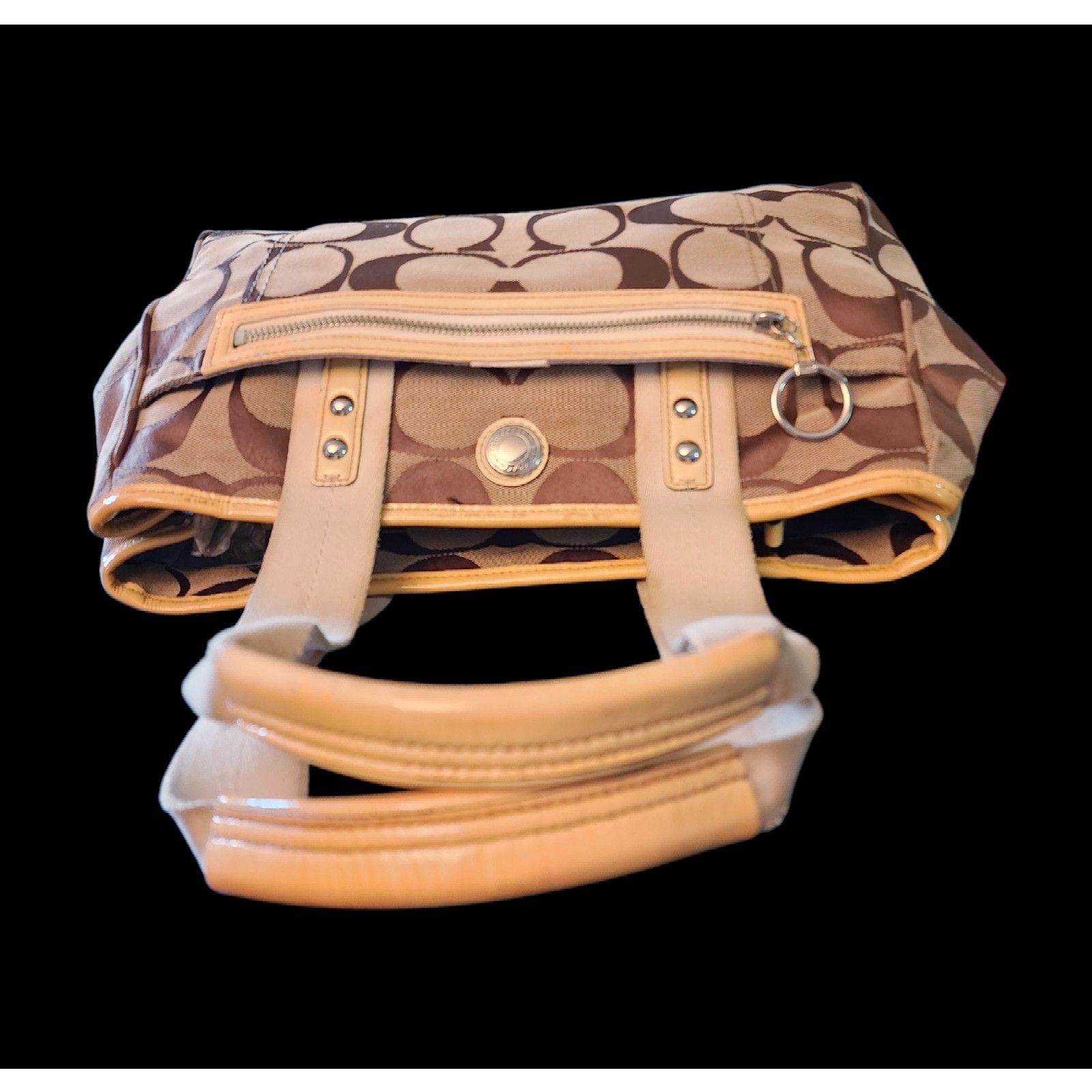 Coach Coach F14878 Daisy Collection Tote Khaki Shoulder Purse Size ONE SIZE - 5 Thumbnail