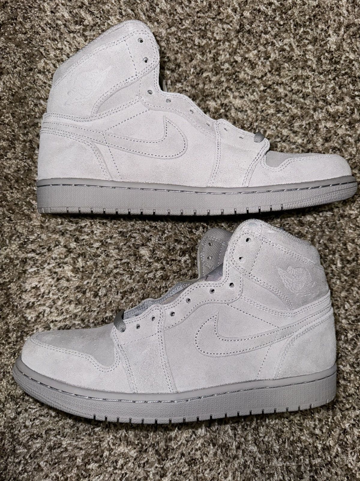 Jordan Brand Jordan 1 Retro Grey Suede Size US 10 / EU 43 - 8 Thumbnail
