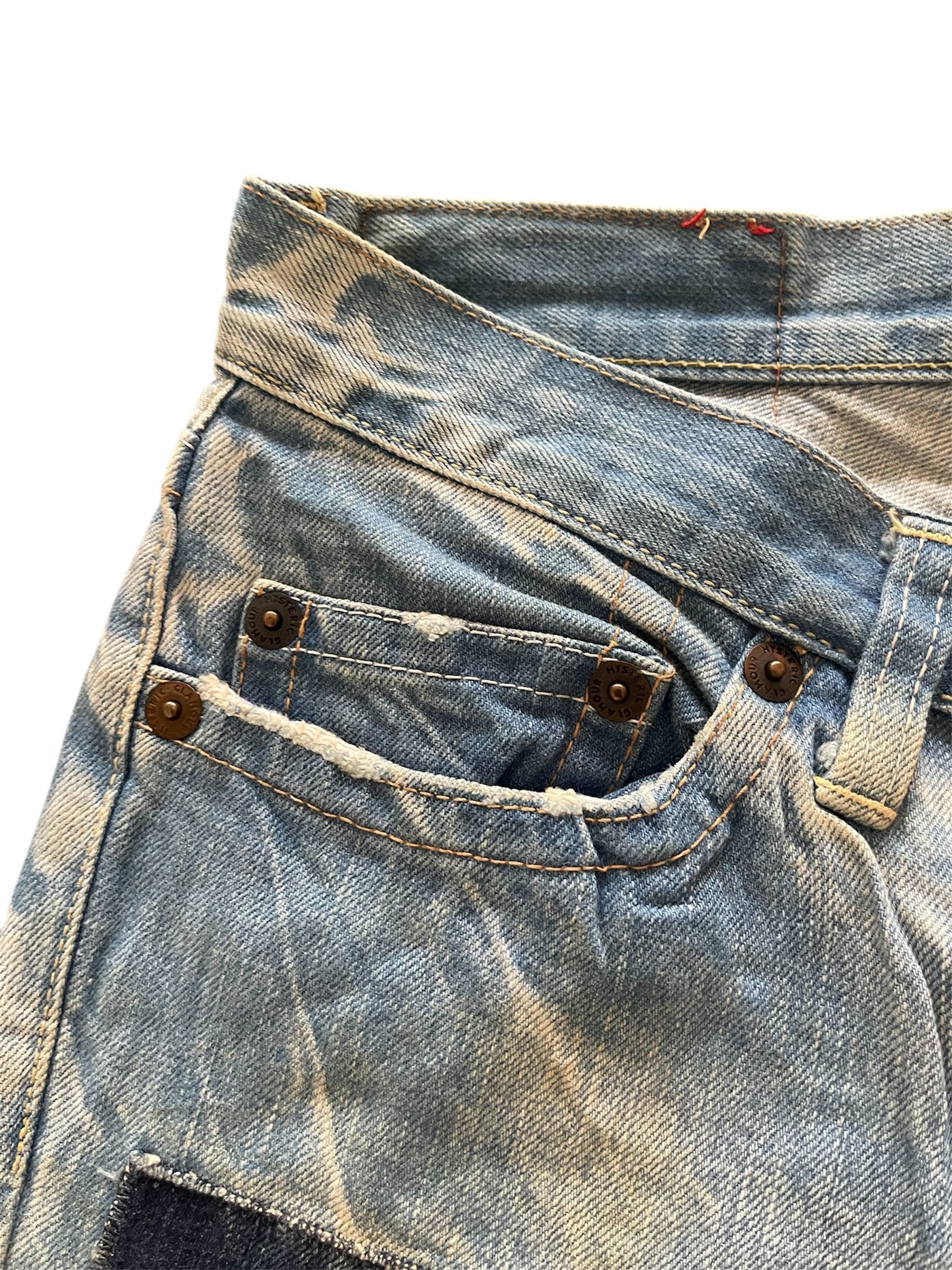 Hysteric Glamour × Le Grande Bleu (L.G.B.) Hysteric Glamour Patchwork Low Rise Baby Blue Reconstruck Size US 30 / EU 46 - 5 Thumbnail