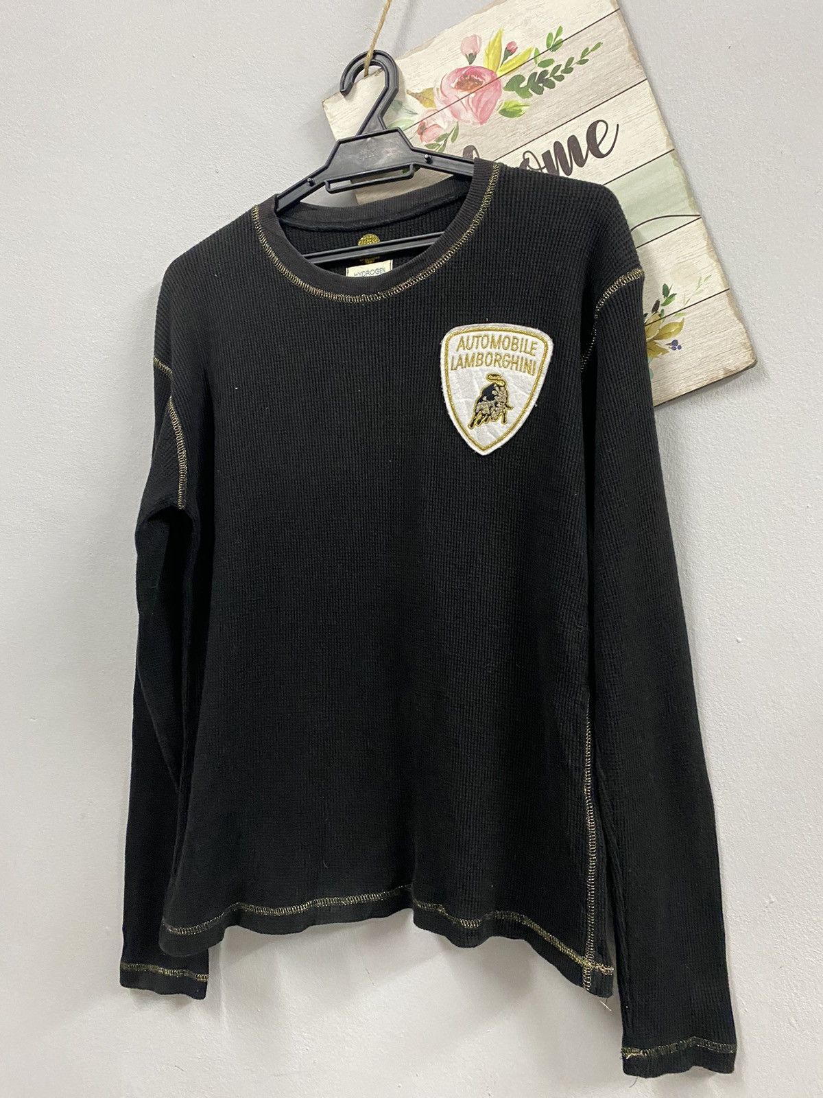 Lamborghini Vintage Lamborghini Side logo Patch fleece Hem Stitching🚄 Size US L / EU 52-54 / 3 - 5 Thumbnail