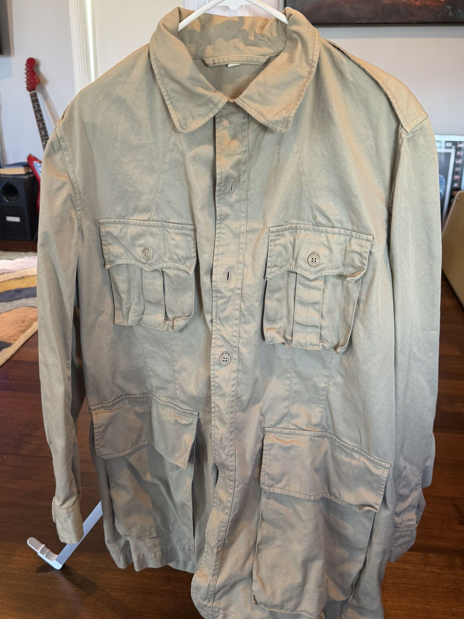 Vintage USAF Mens Tan Tropical Bush Jacket Size US L / EU 52-54 / 3 - 1 Thumbnail