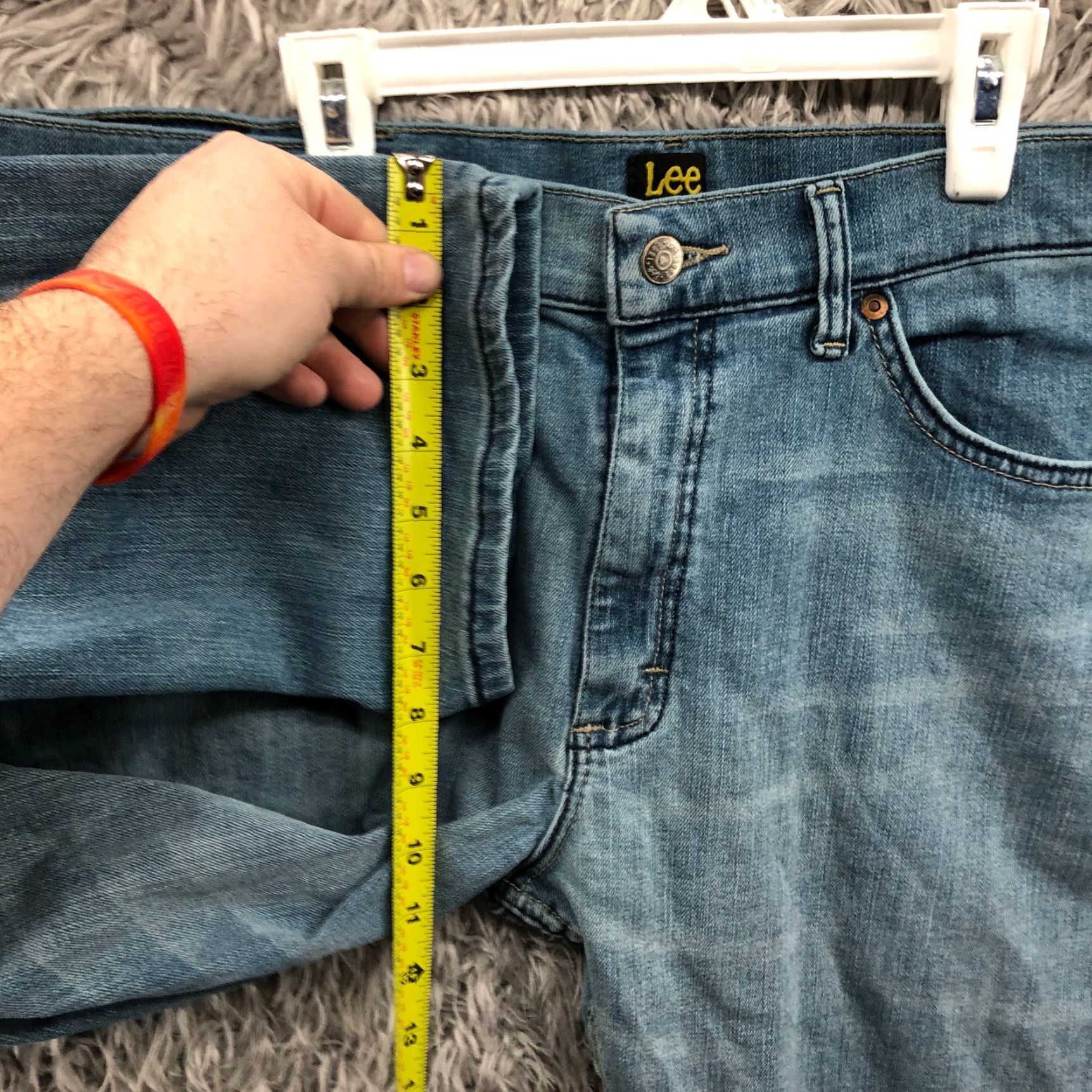 Lee Lee Jeans 36x29 Mens Mid Rise Straight Leg Dark Wash Blue Denim Jeans Belt Loops 5-Pocket Regular Fit Size US 36 / EU 52 - 4 Thumbnail