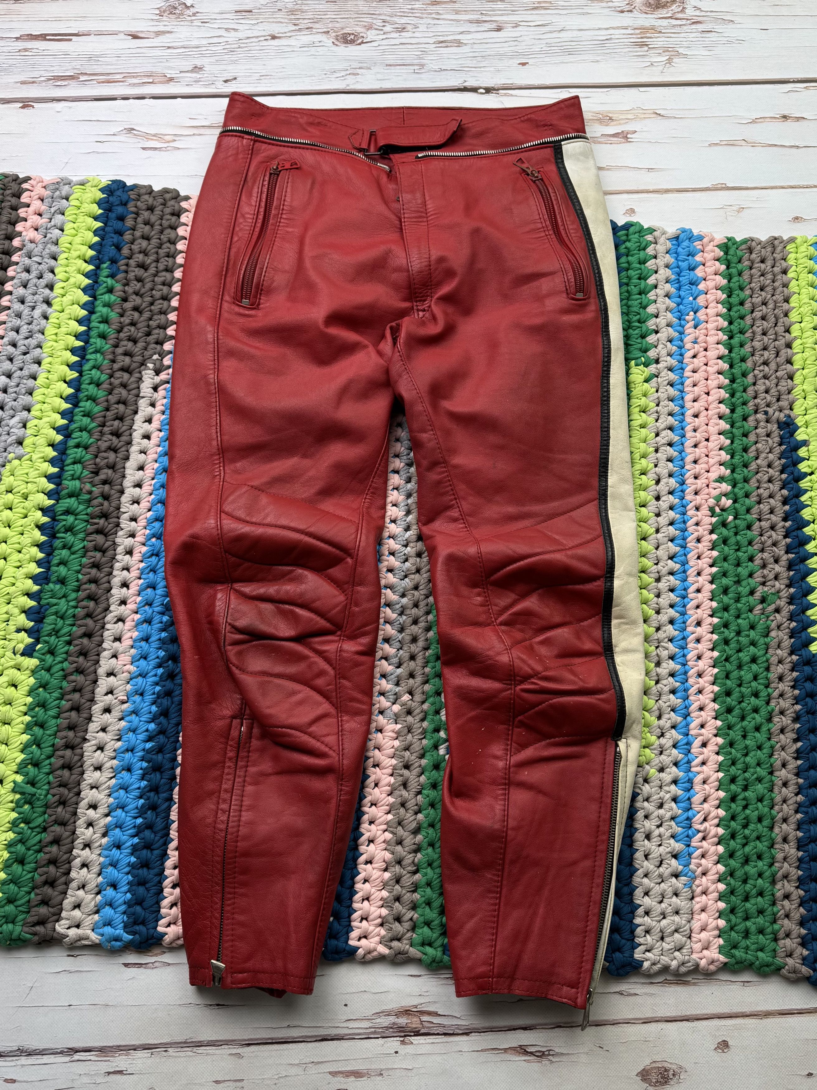 Genuine Leather × MOTO Vintage made in France leather pants | Grailed