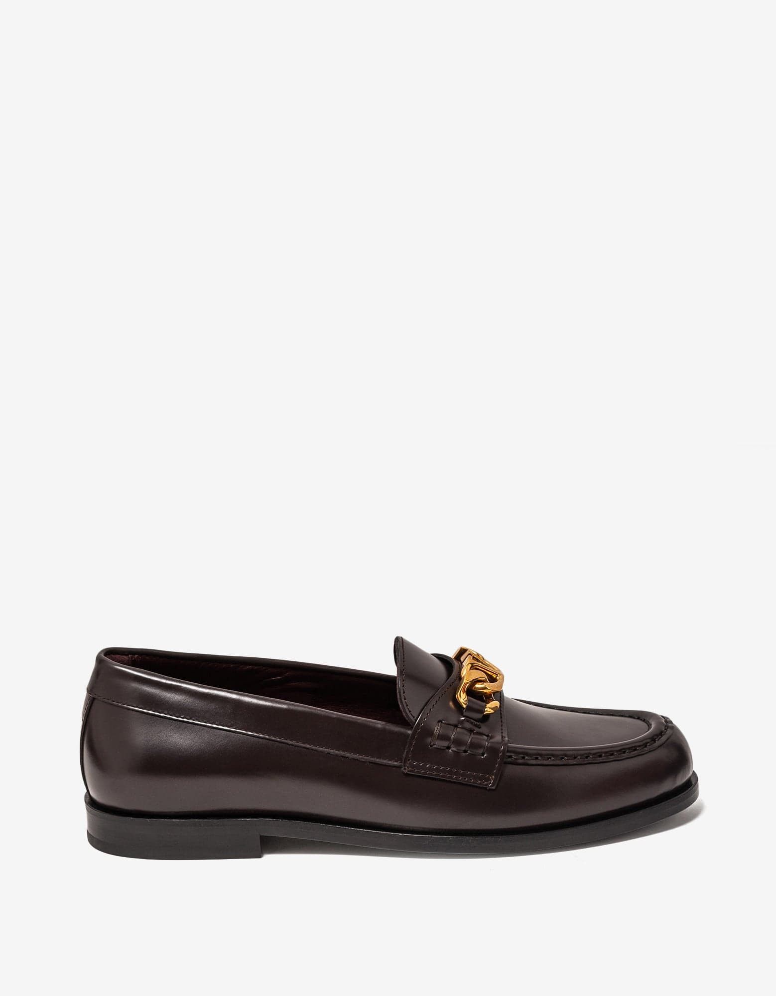 Valentino Brown VLogo Chain Loafers Size US 9 / EU 42 - 2 Thumbnail