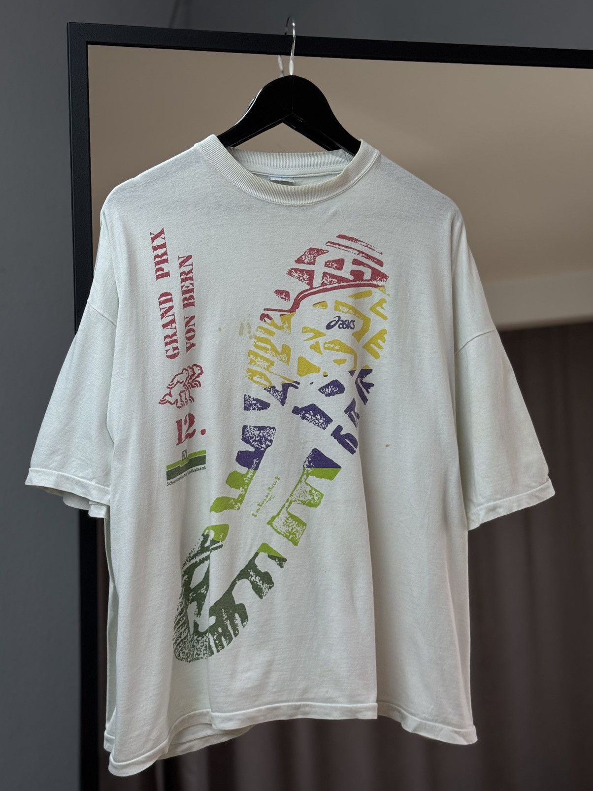 Asics Vintage Asics Grand Prix Von Bern 1995 T-shirt Size US XL / EU 56 / 4 - 1 Thumbnail