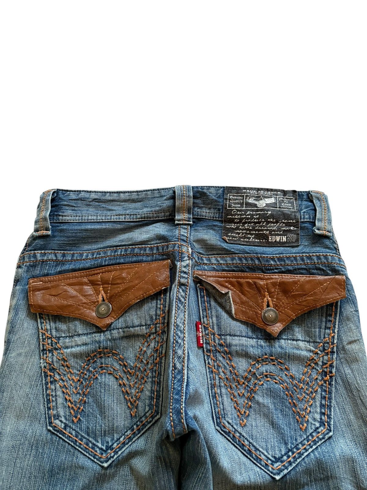 Edwin × Japanese Brand Exclusive Vintage Edwin Mud Wash Ripped Flare Jean Size US 31 - 8 Thumbnail