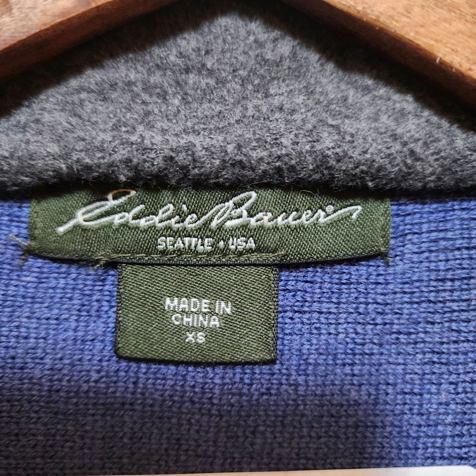 Eddie Bauer Eddie Bauer Women's XS Purple Nordic Merino Zip Vintage Size XS / US 0-2 / IT 36-38 - 6 Thumbnail