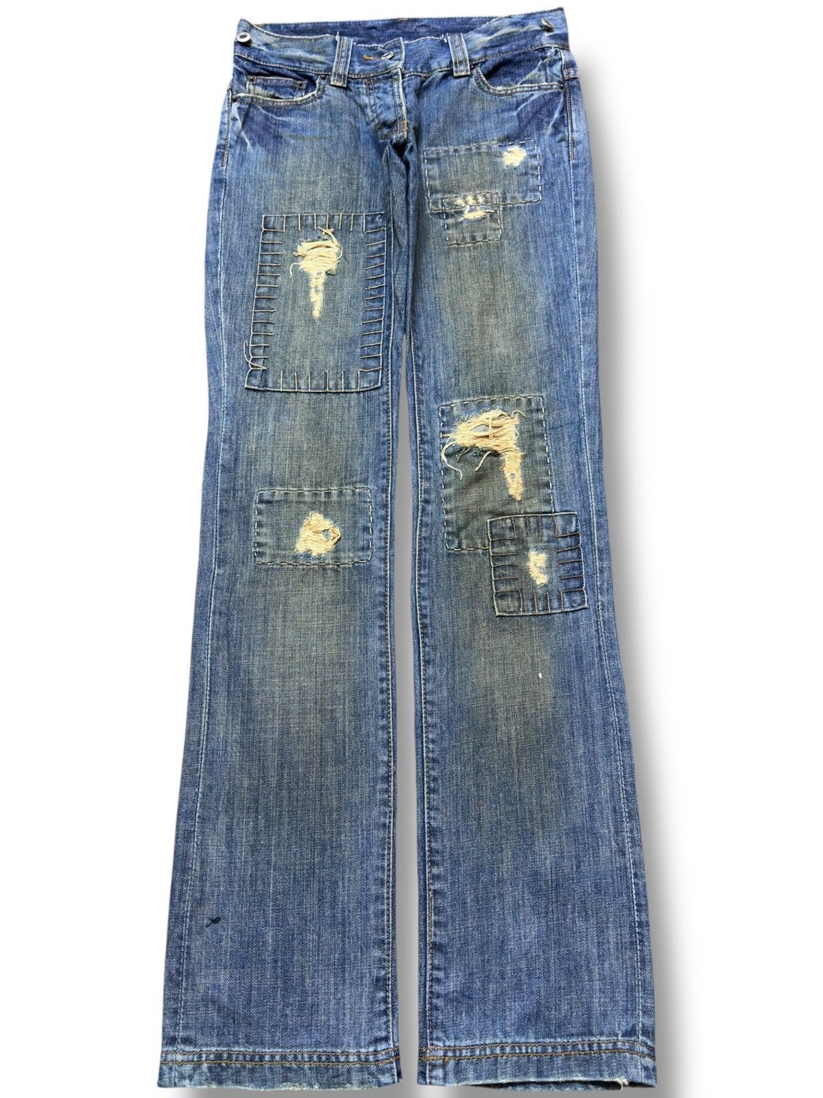 Bark Vintage Barak Denim Mudwash Grunge Sashiko Style Jeans Size US 29 - 1 Thumbnail