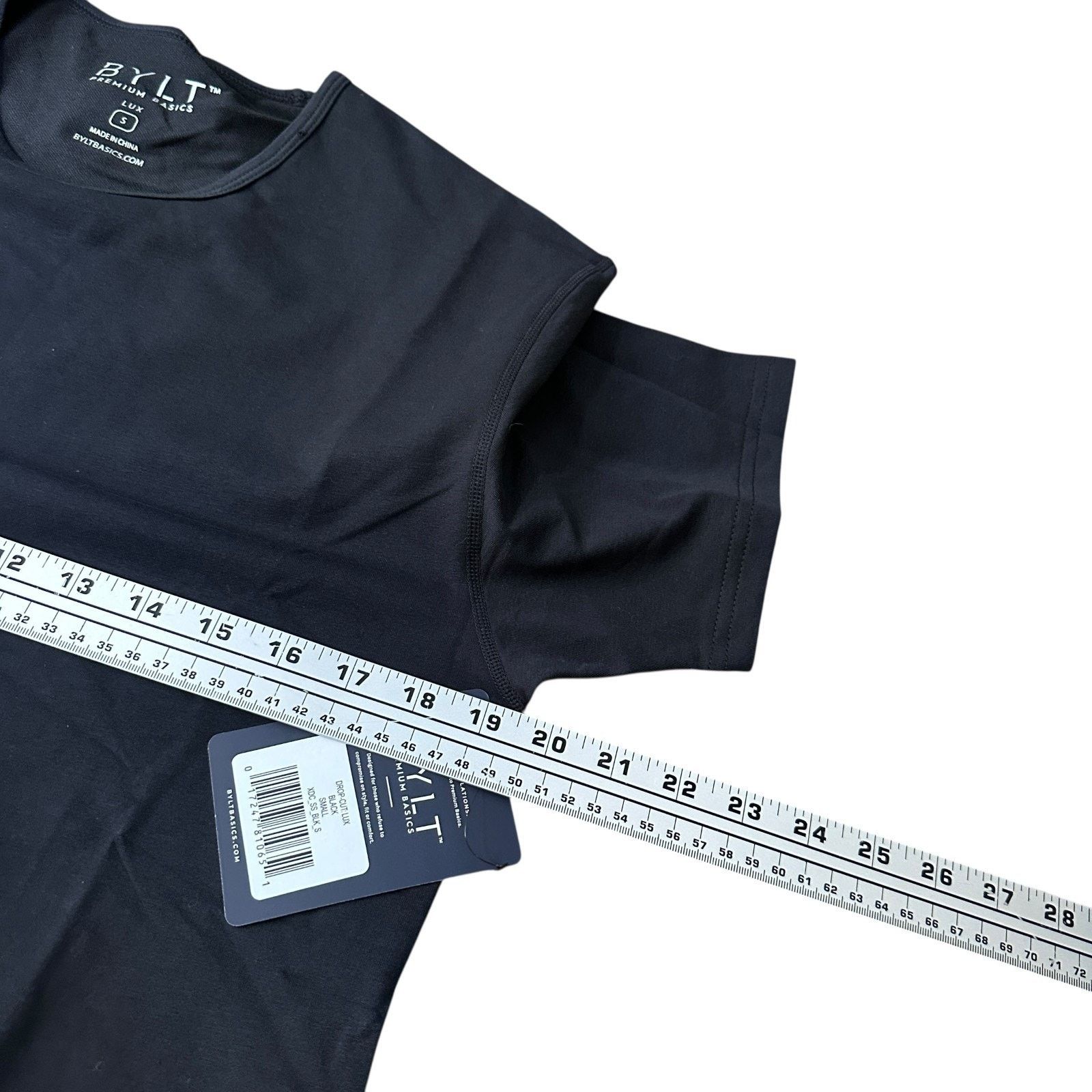 Other BYLT Drop-Cut Lux T-Shirt Men Small Black Cotton Stretch New Size US S / EU 44-46 / 1 - 8 Thumbnail